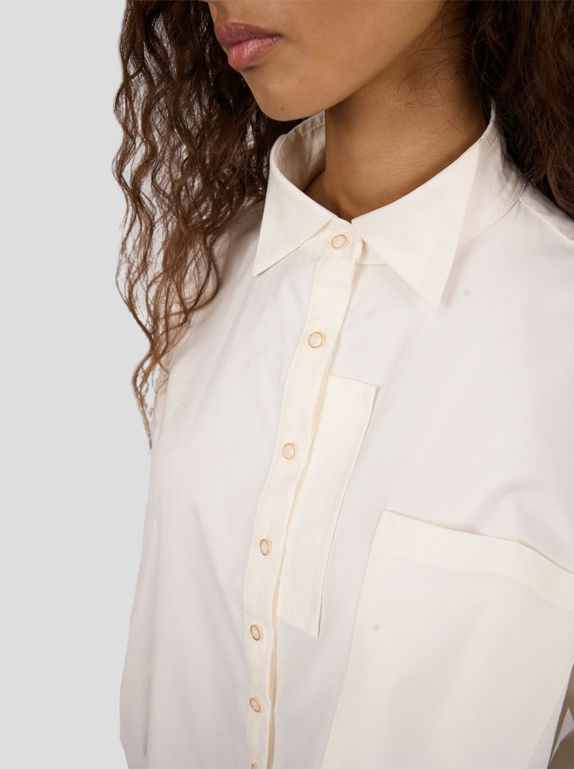 Mogador Shirt In White Popelin Coton