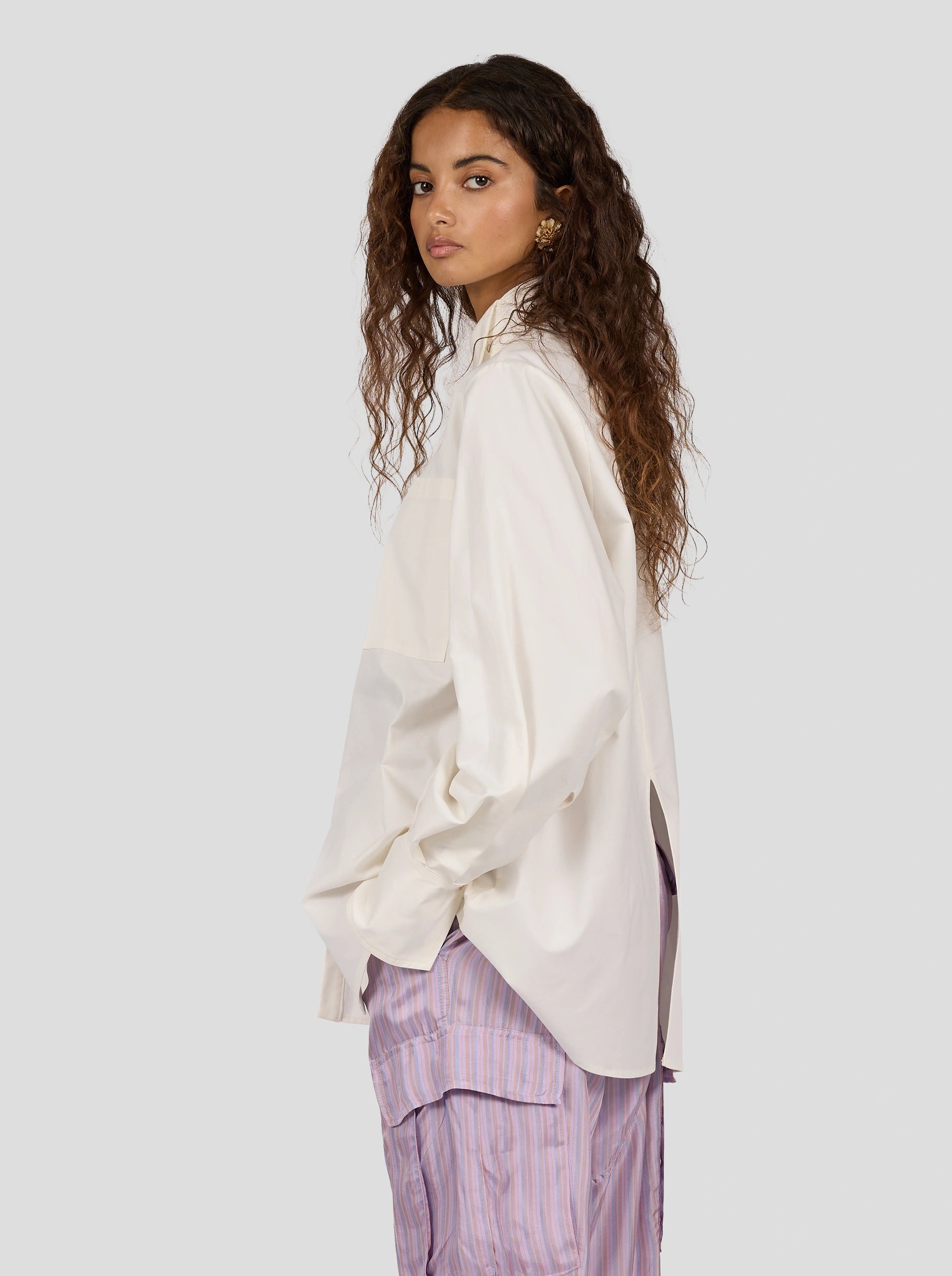 Mogador Shirt In White Popelin Coton