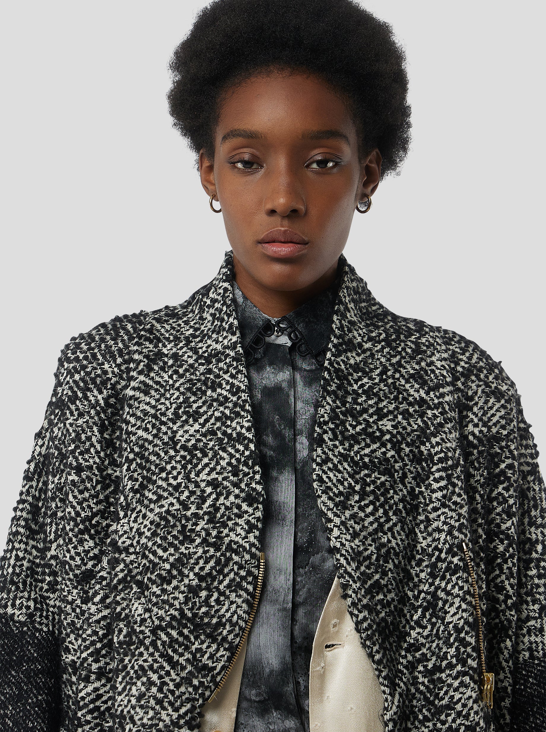 Eren coat in speckled grandfather-style wool