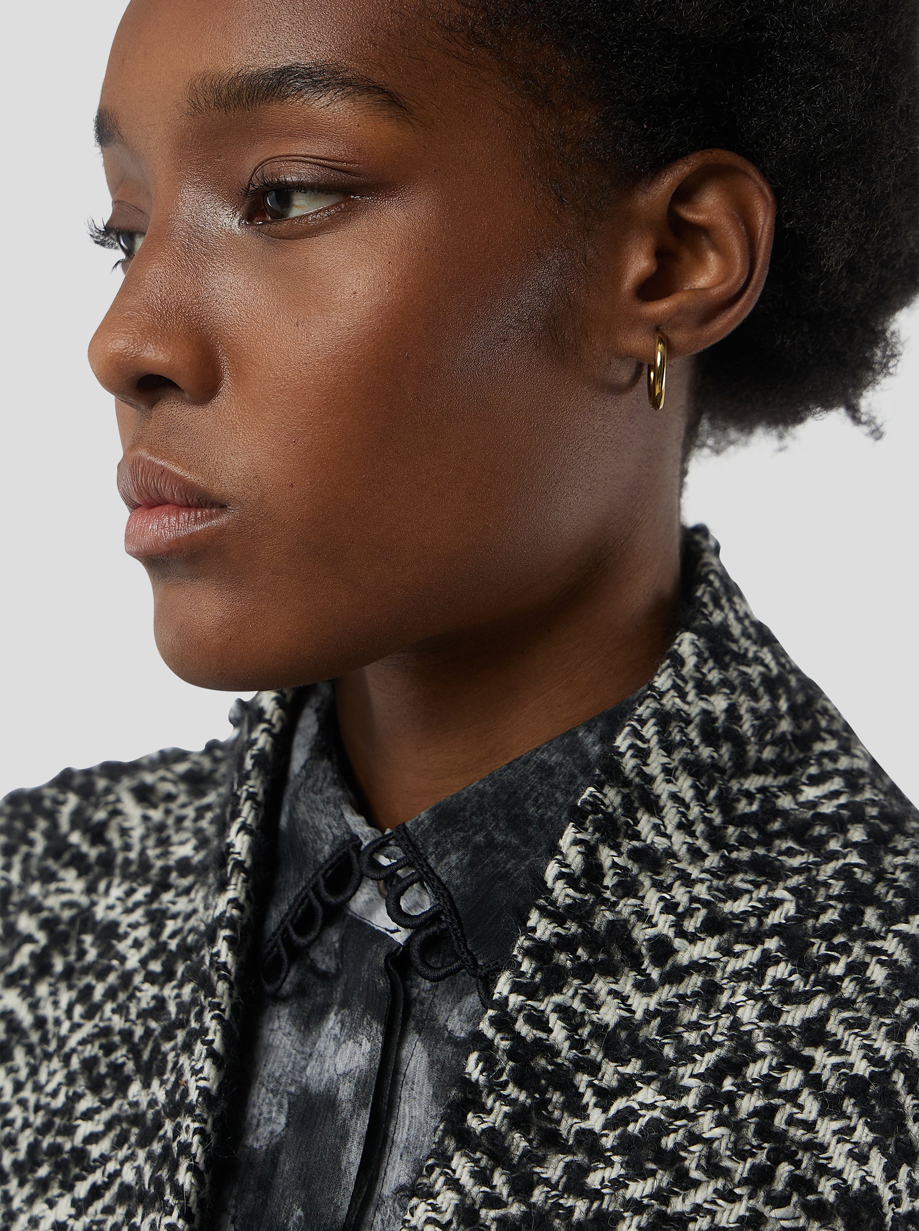 Eren coat in speckled grandfather-style wool