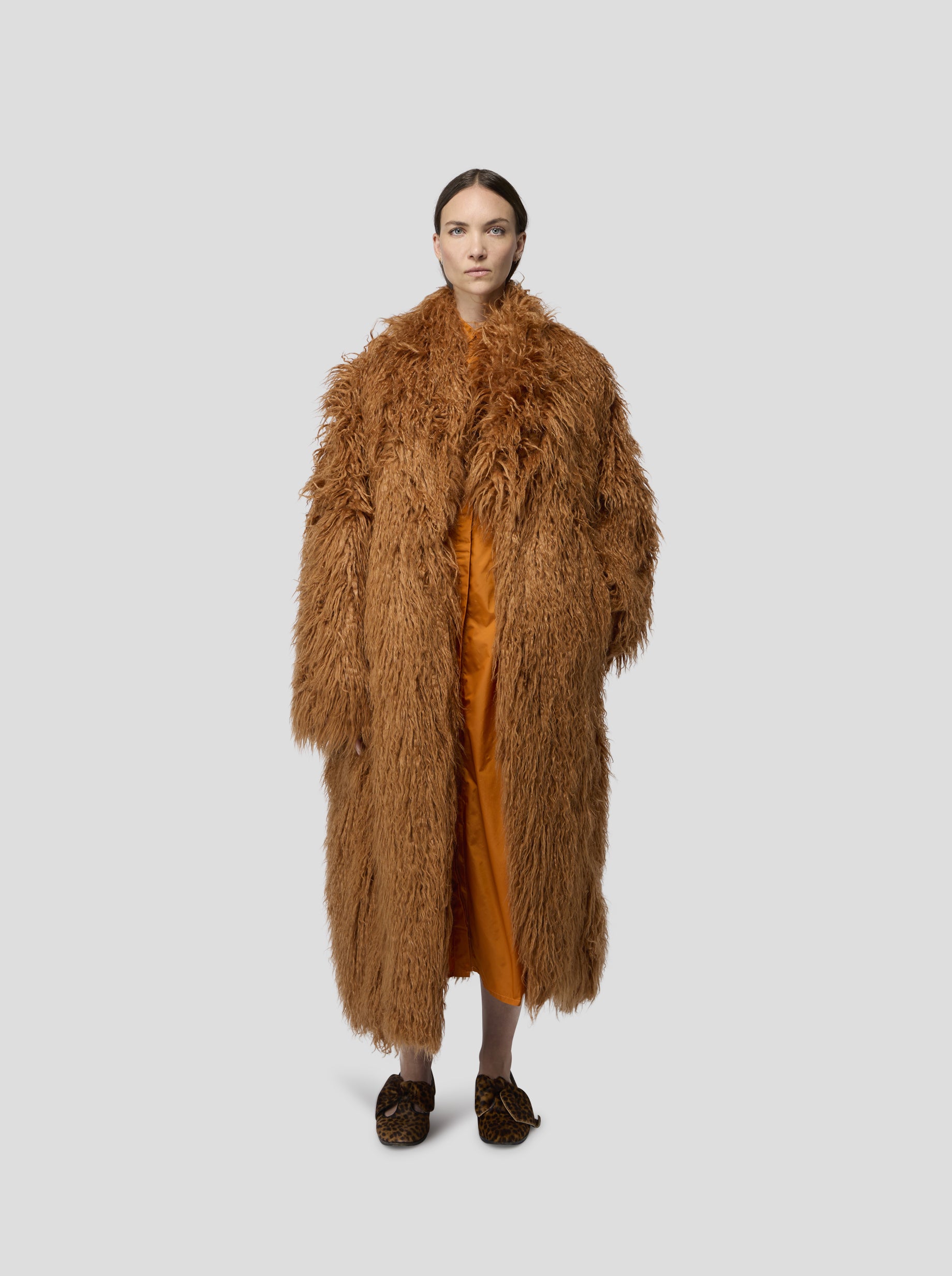 Eren Coat in Fire Grizzly Fur