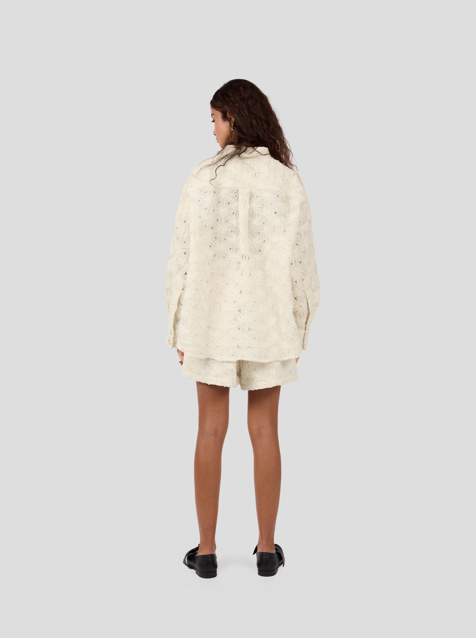 Doll Shorts In Fragmented Enameled Lace