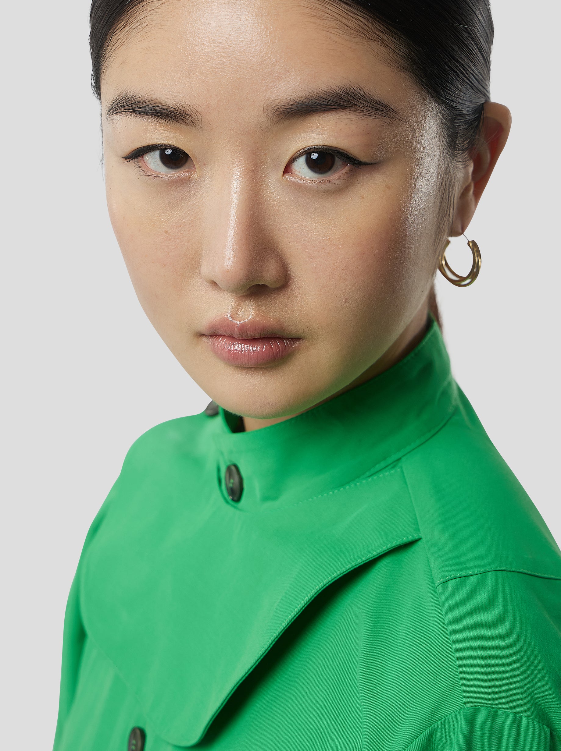 Kurtis Dress in Soft technical fabric in Kelly Green