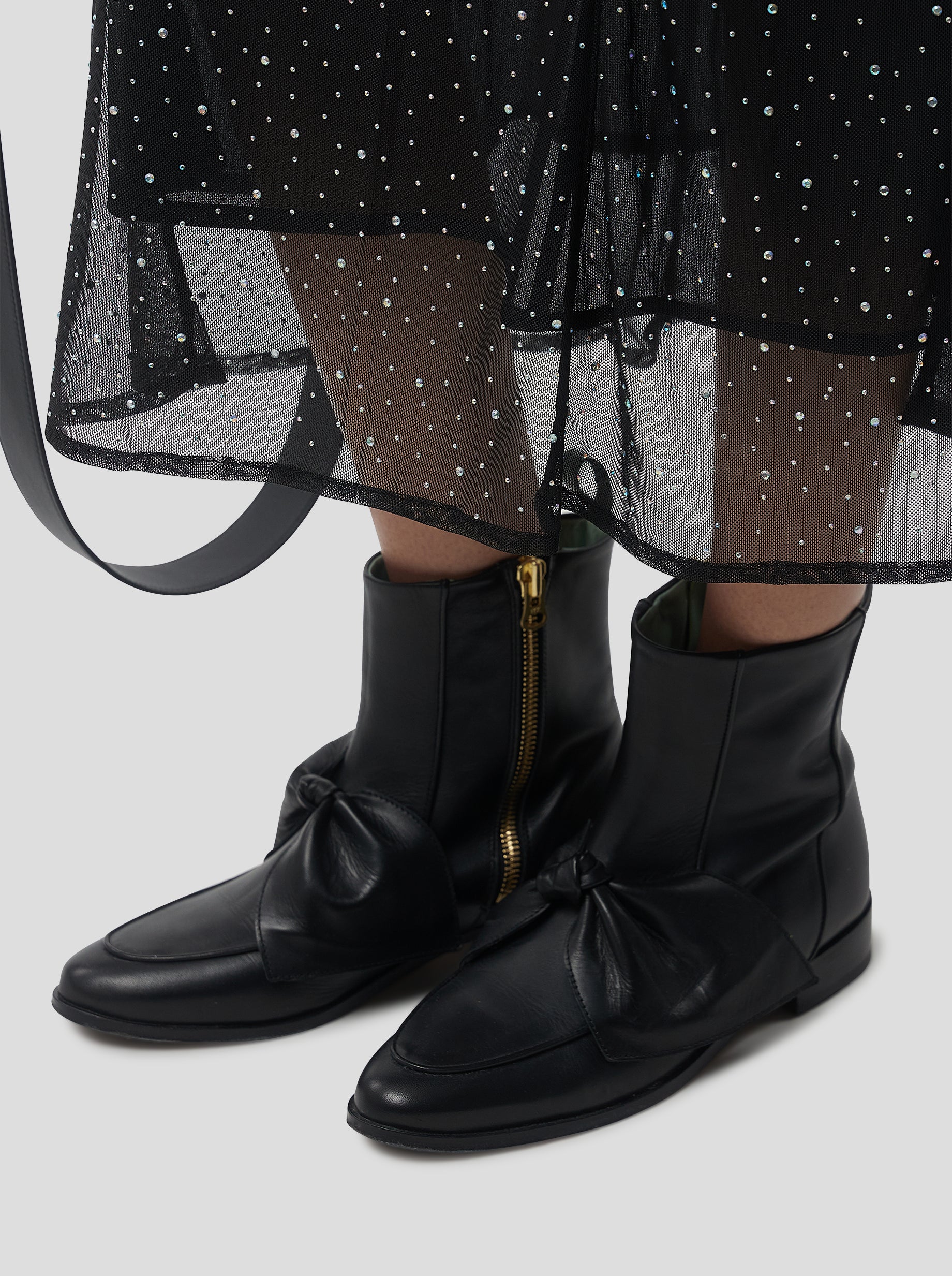 Nas Dress in Fragmented Black Soft Mesh