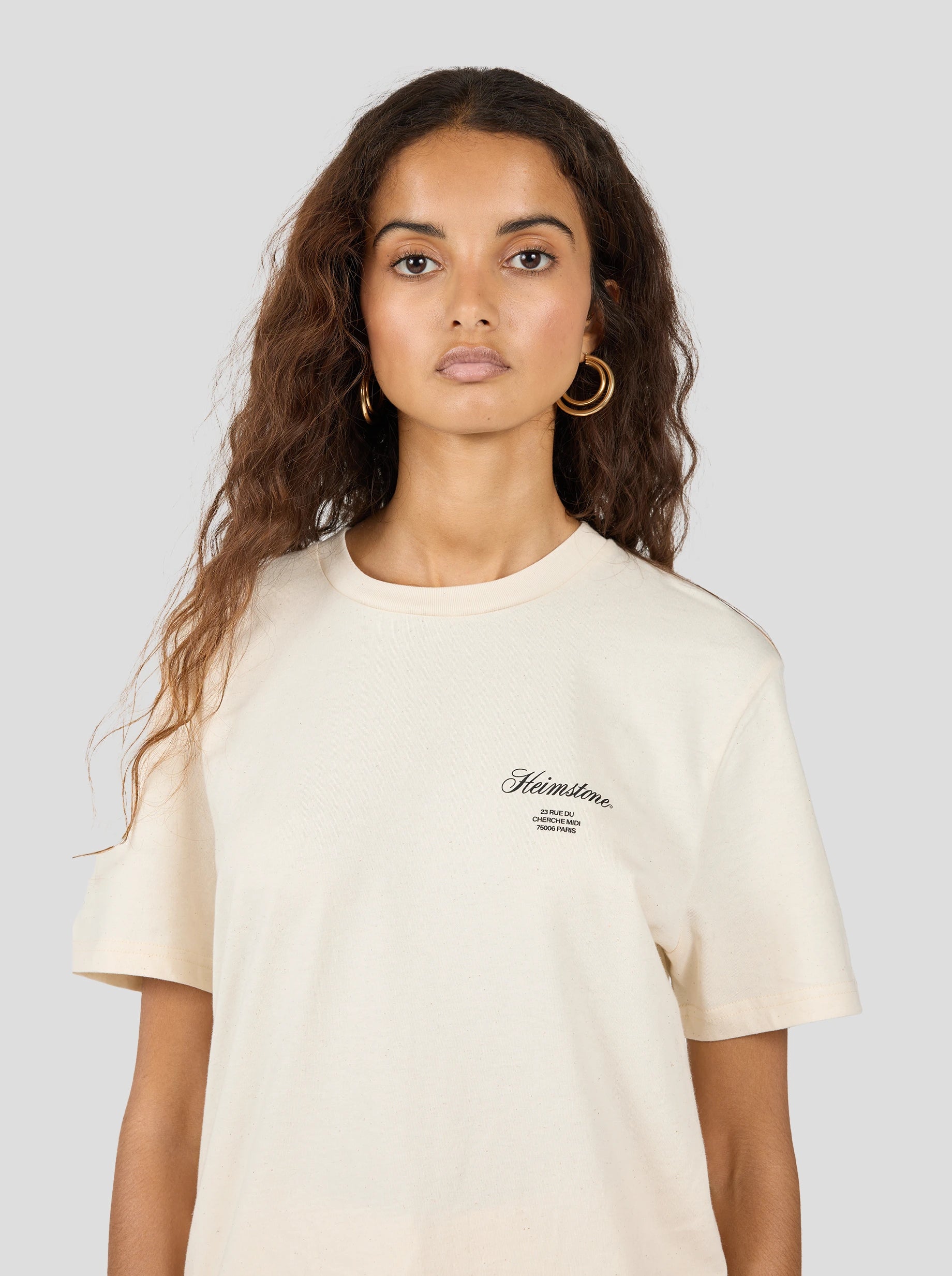 Collectible Unisex T-Shirt in Cream with Black Heimstone Logo
