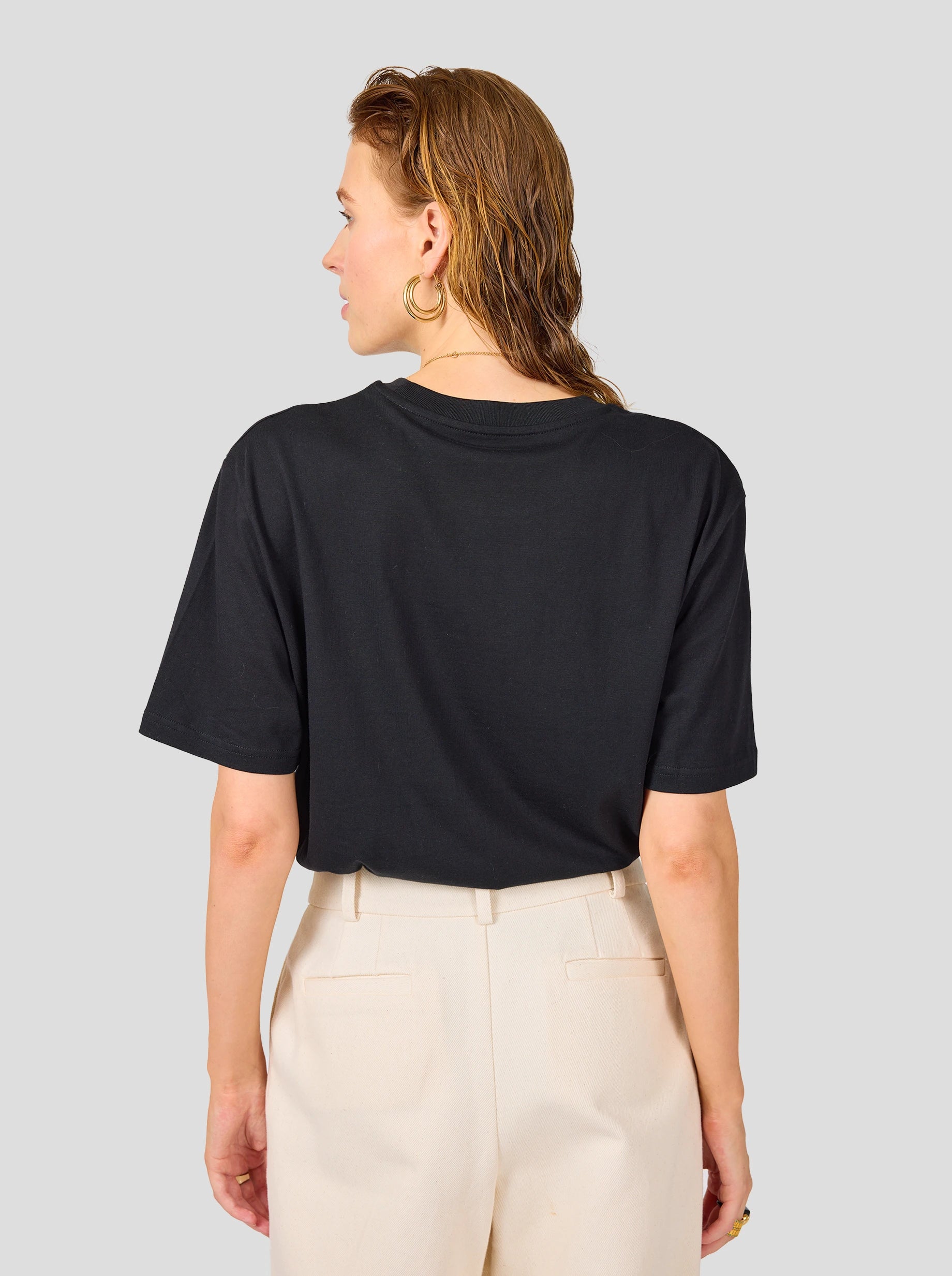 Collectible Unisex T-Shirt in Black with Off-White Heimstone Logo HLD