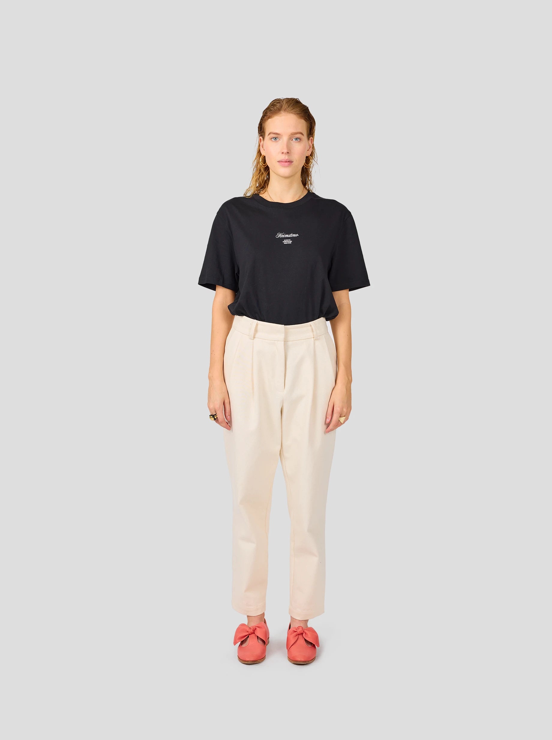 Collectible Unisex T-Shirt in Black with Off-White Heimstone Logo HLD