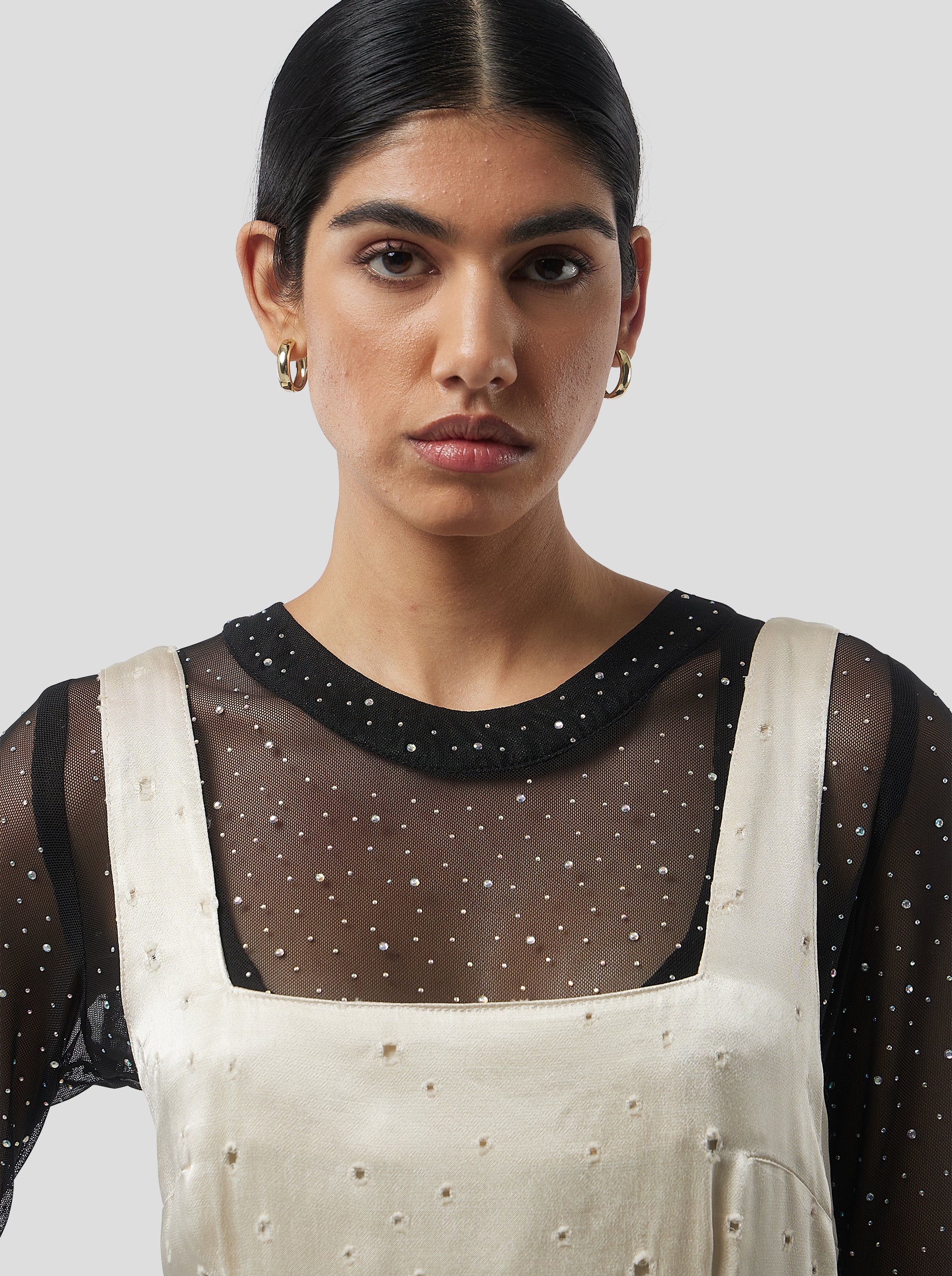 Lynx Dress in Saboté Moon Voile