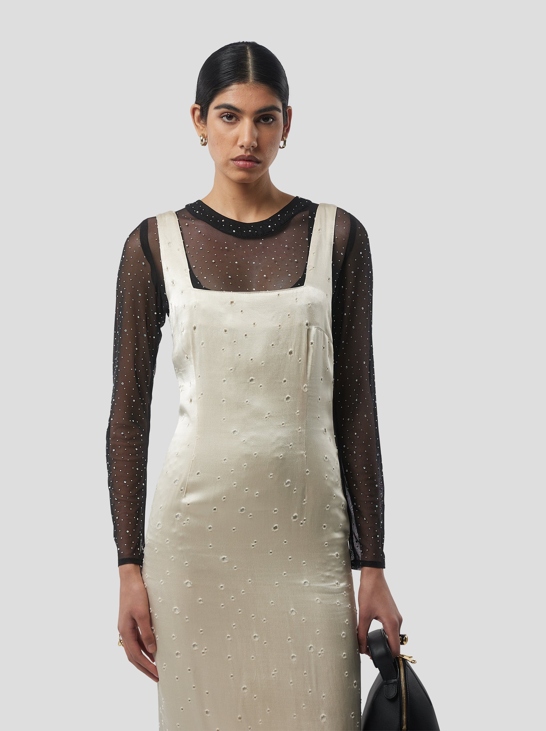 Lynx Dress in Saboté Moon Voile