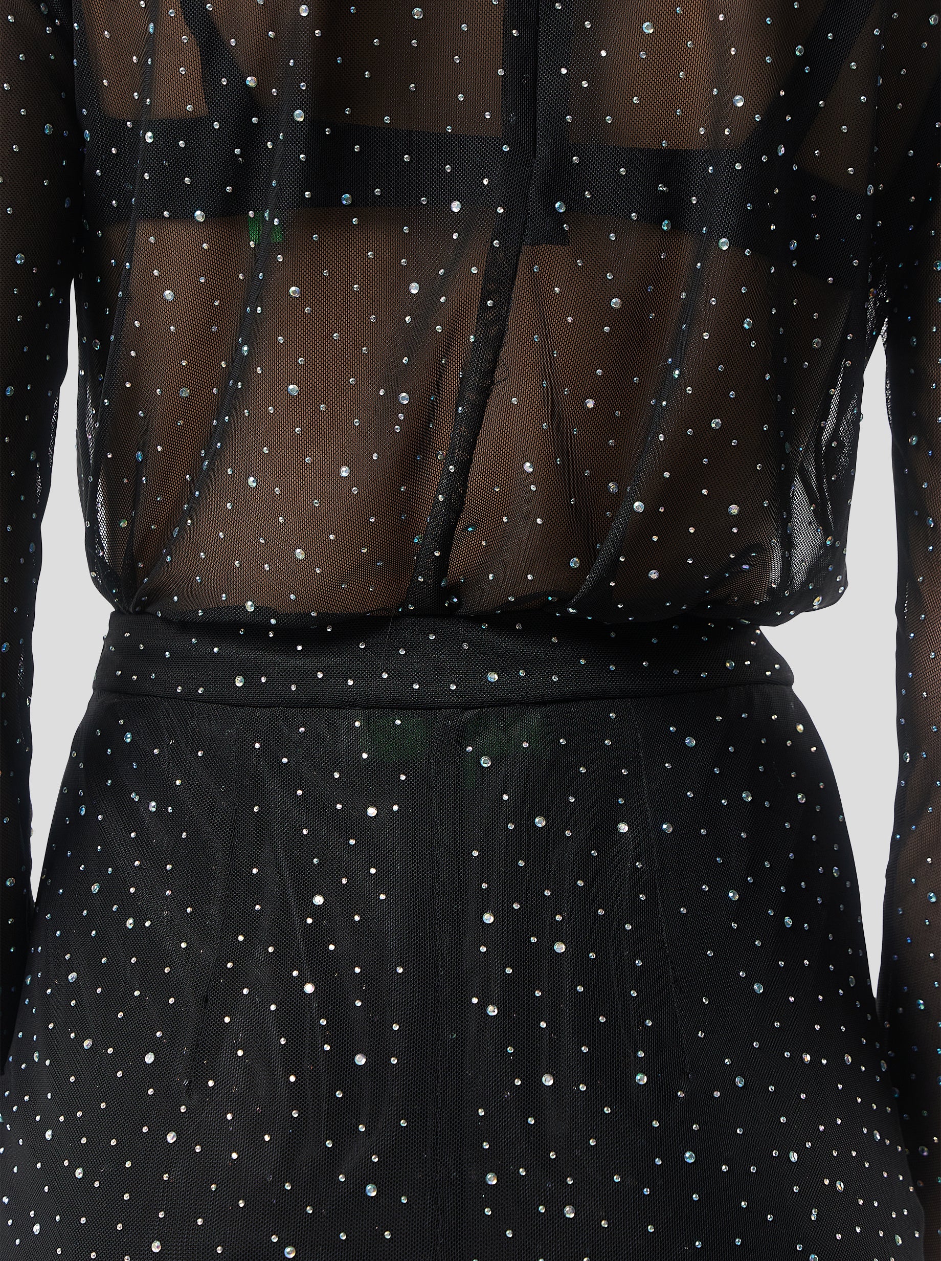 Cloud Top in Fragmented Black Soft Mesh