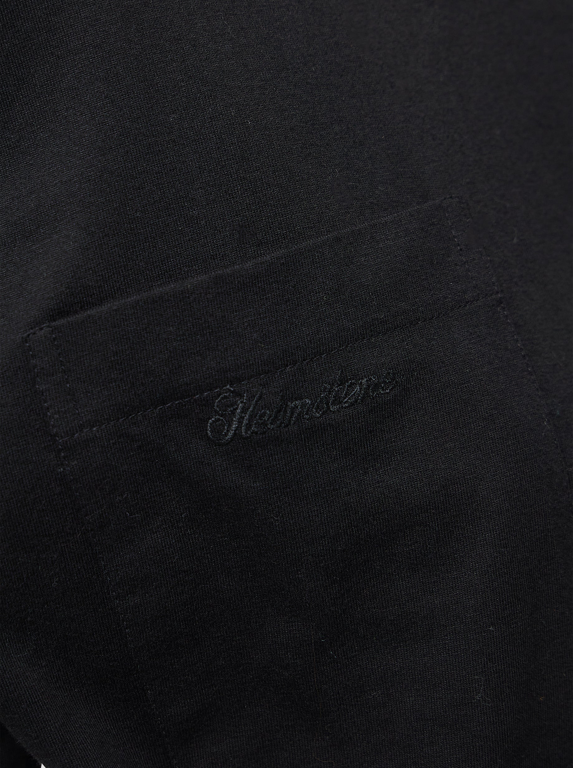Atlas Embroidered T-Shirt in Black Cotton