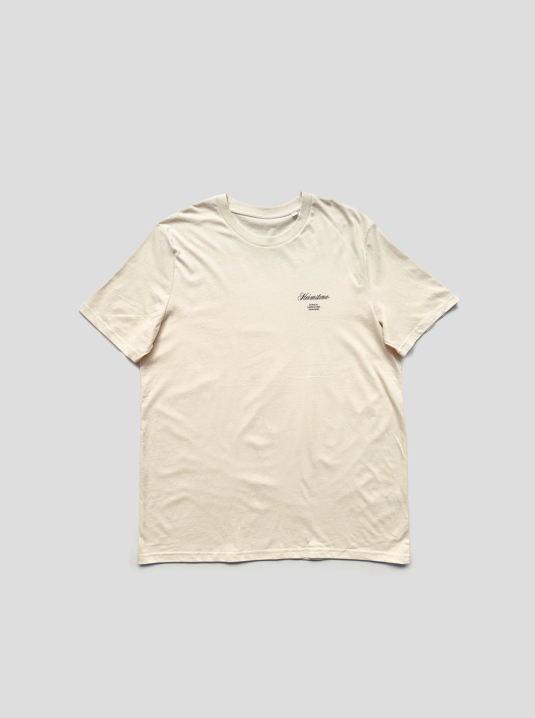 Collectible Unisex T-Shirt in Cream with Black Heimstone Logo
