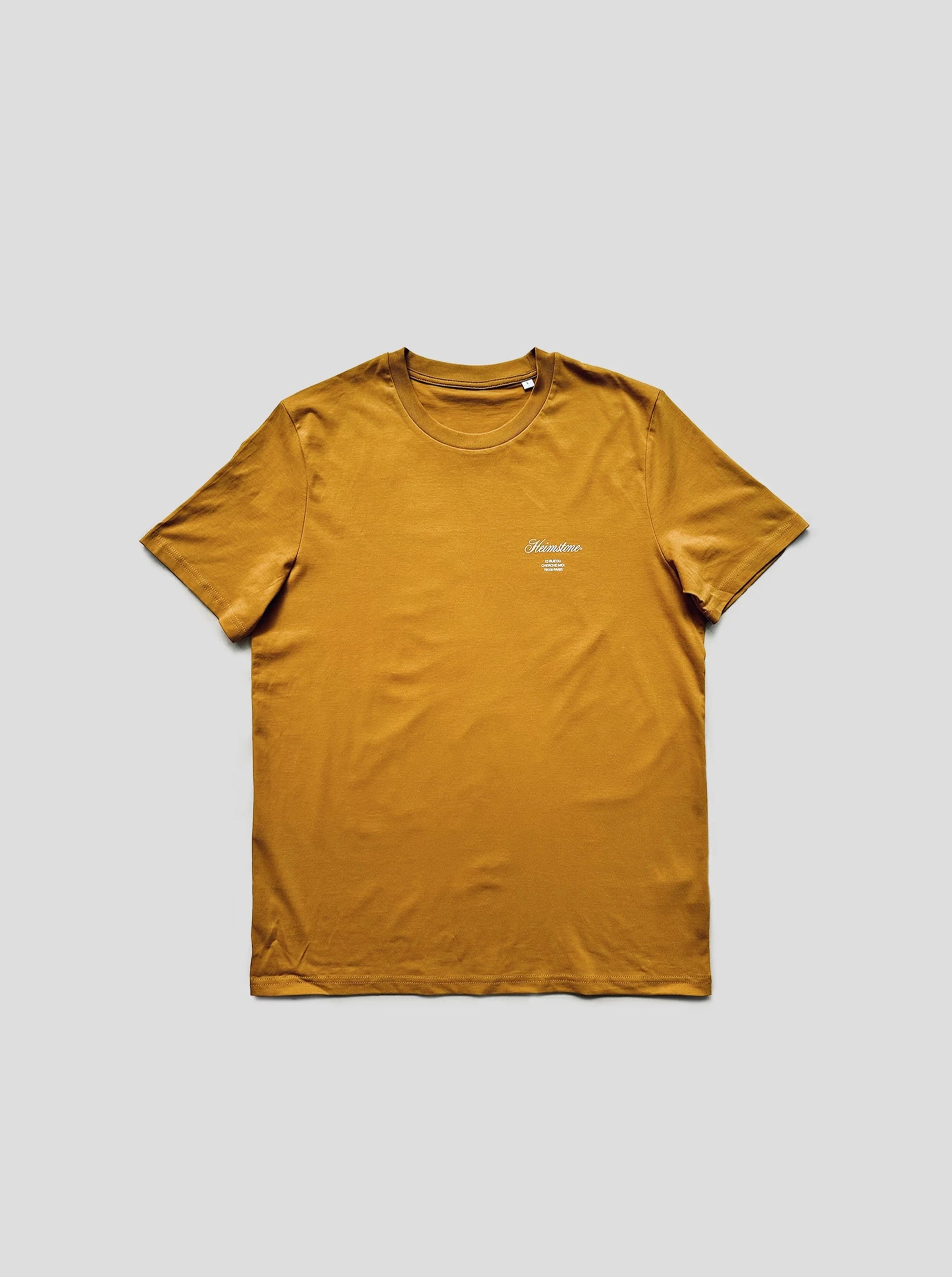 Collectible Unisex T-Shirt in Tobacco with Off-White Heimstone Logo
