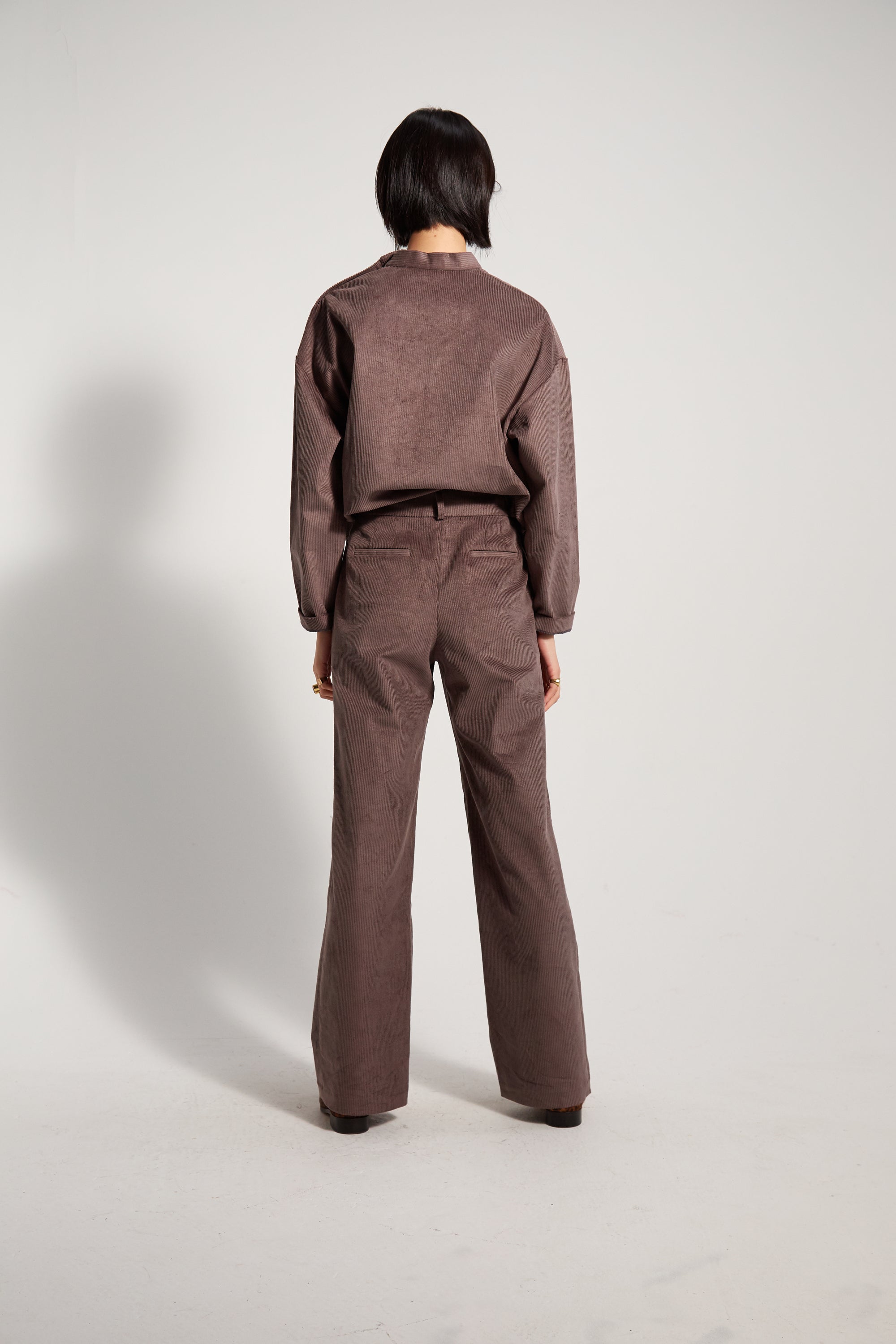 Moor pants in grey corduroy