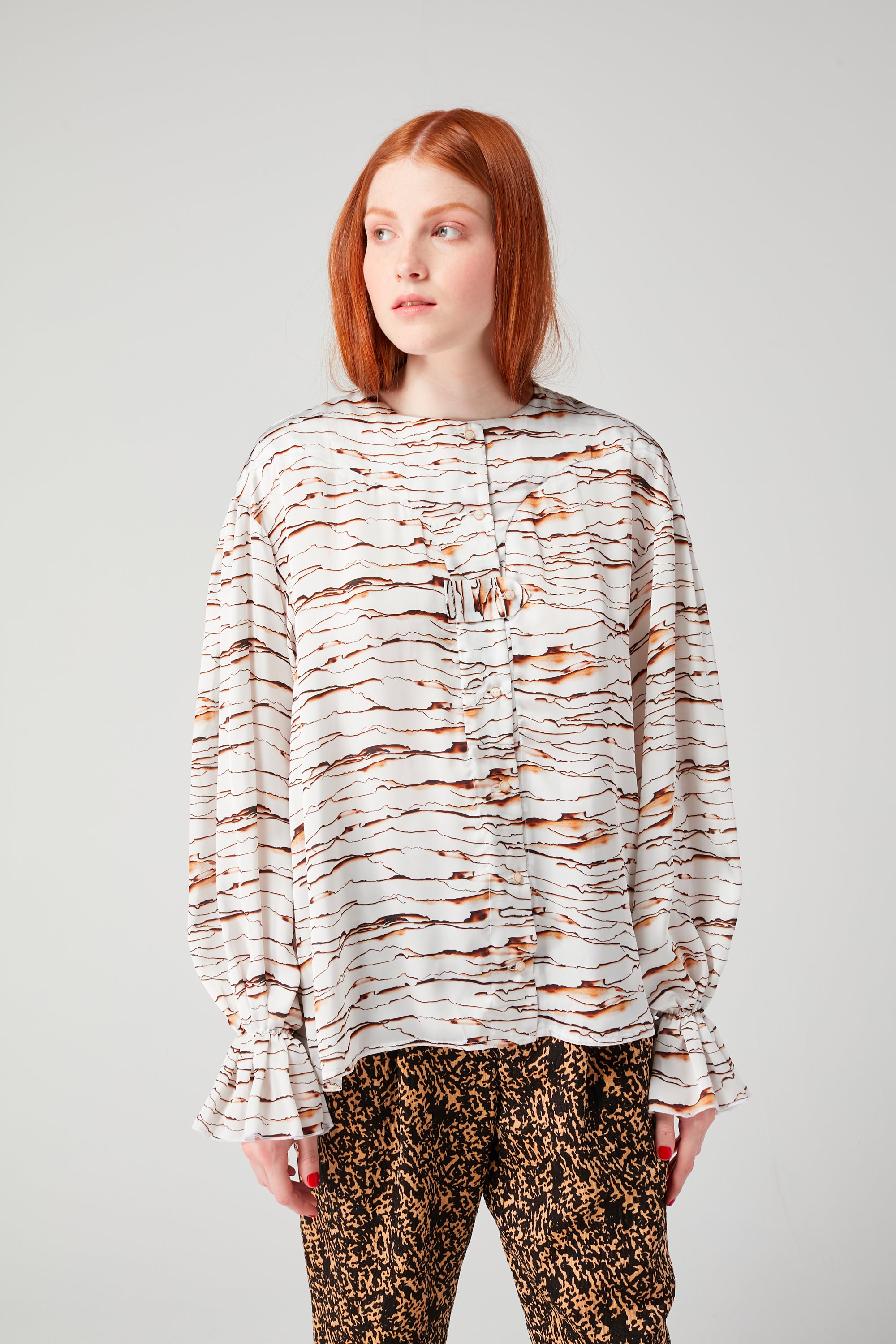 Trigalière shirt in Parchemin print