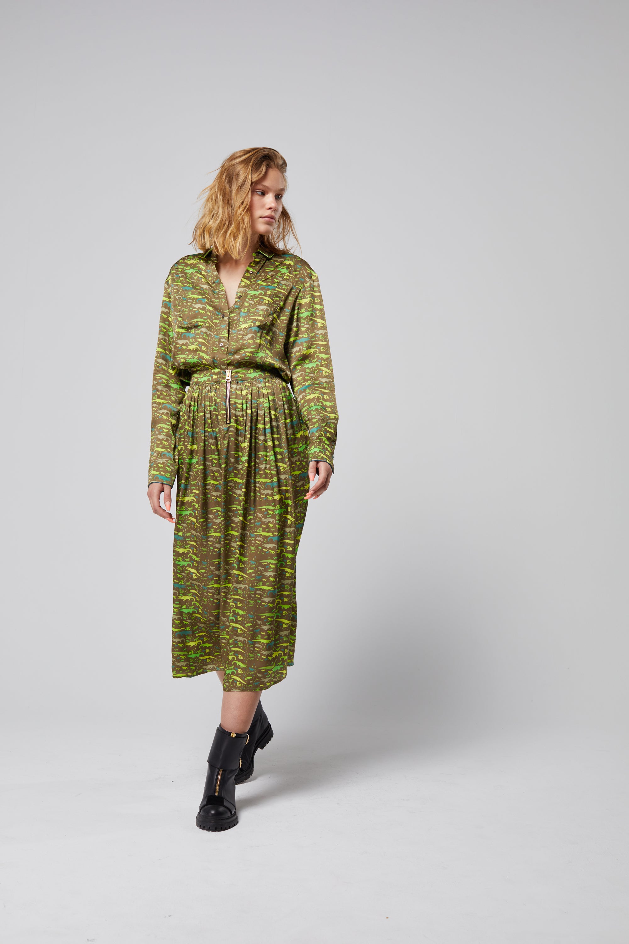 Orso skirt in Eat Your Greens print