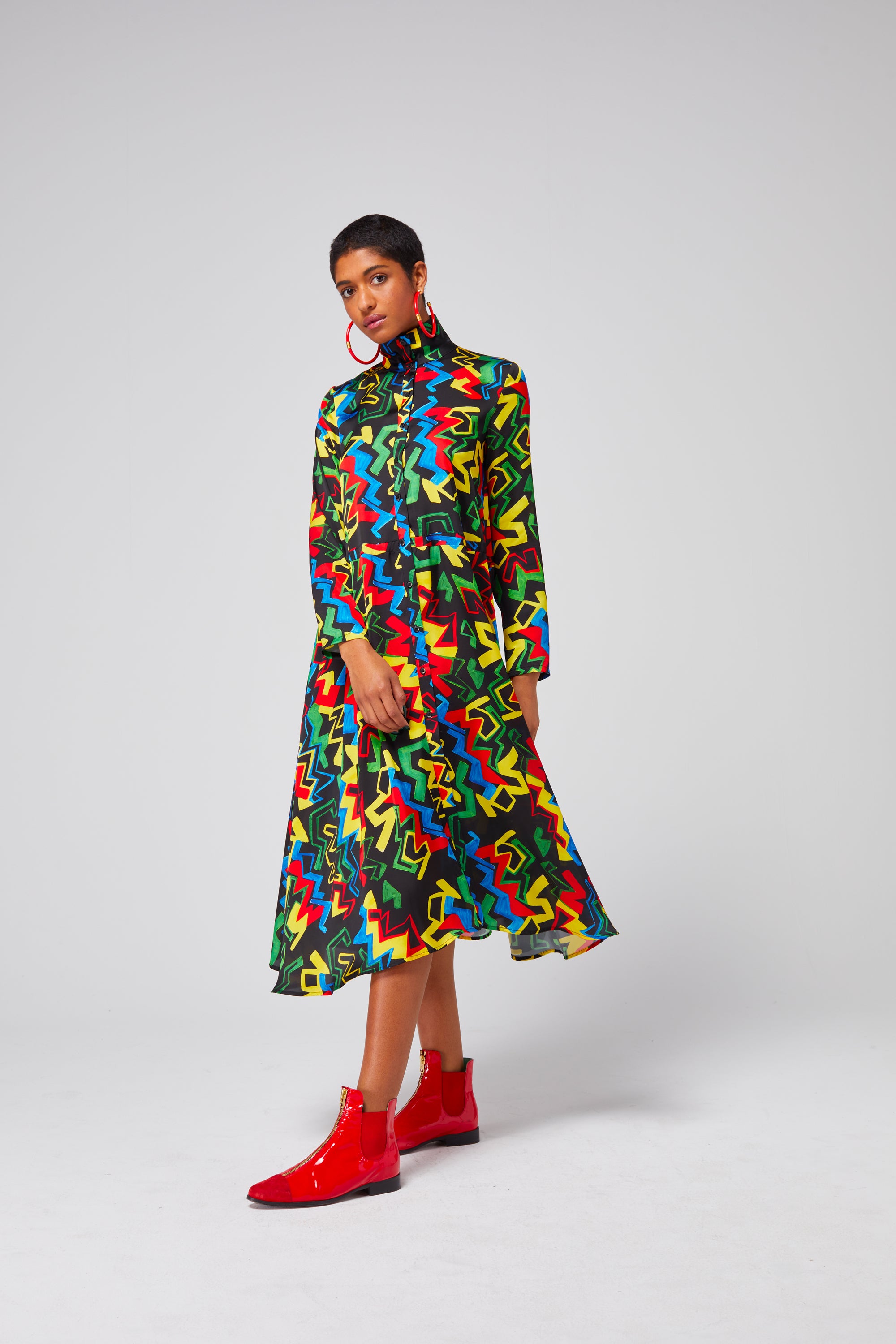Java dress in Electric print