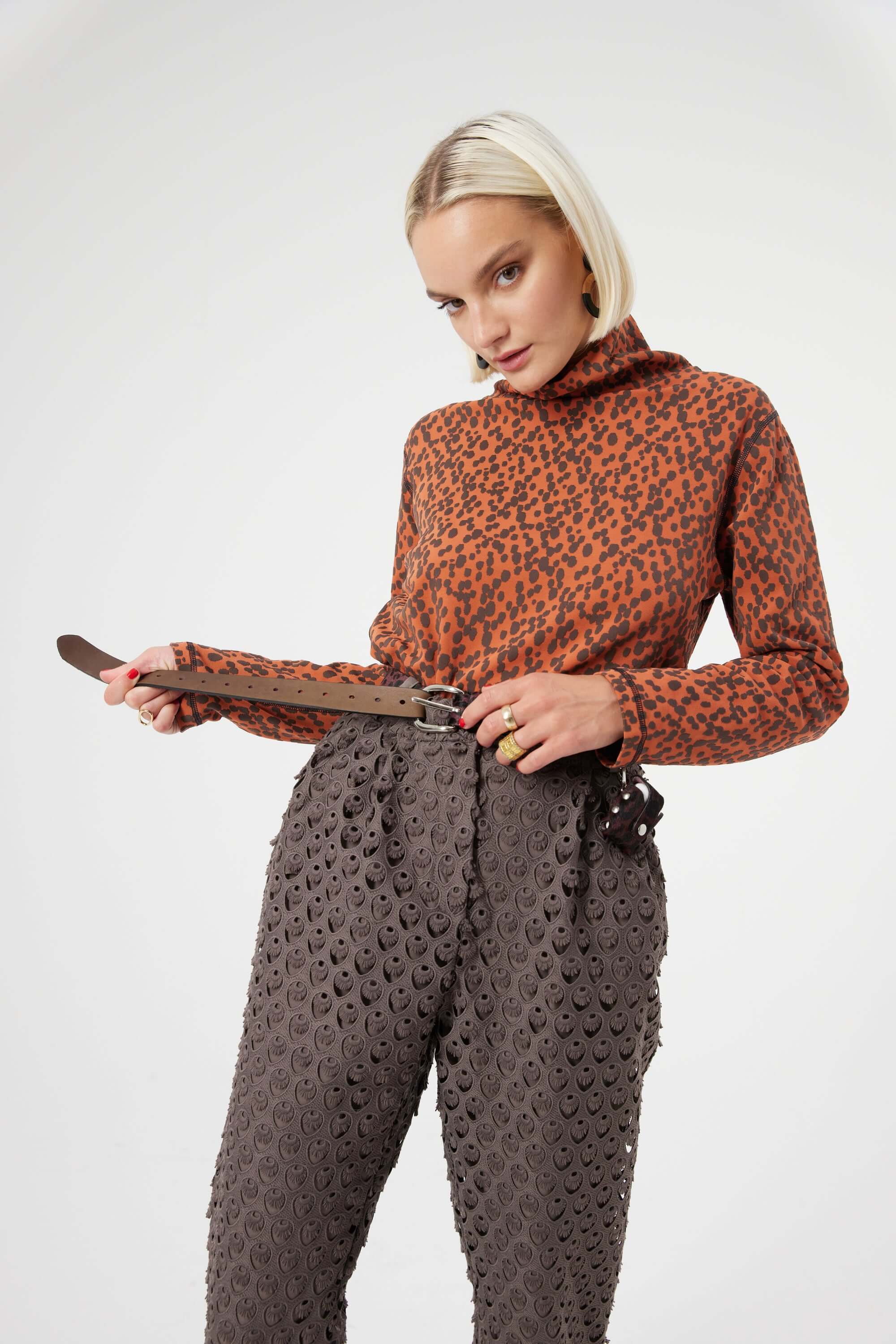 Gabriel pants in Charbon lace