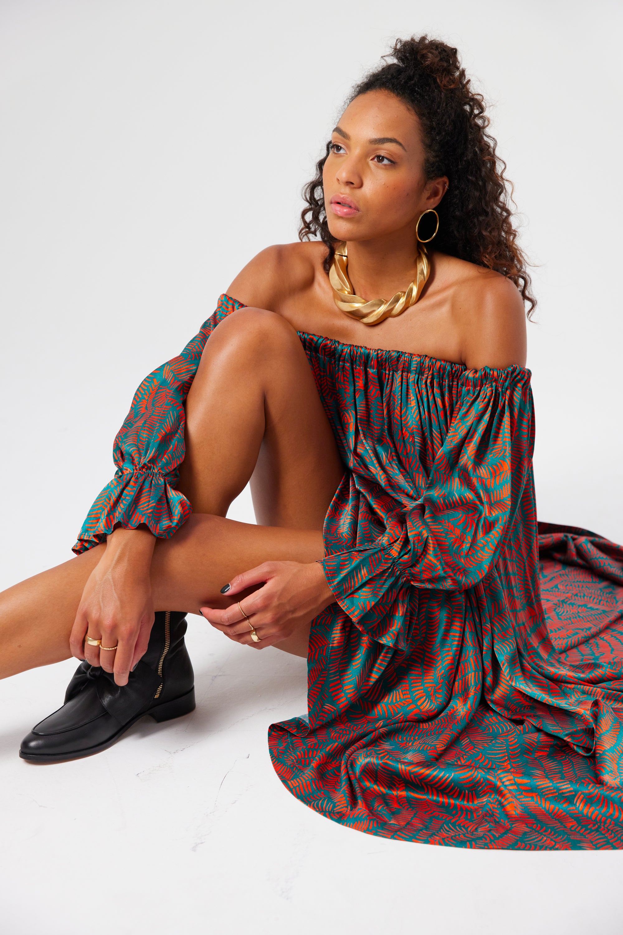 Penelope dress in Palmera print