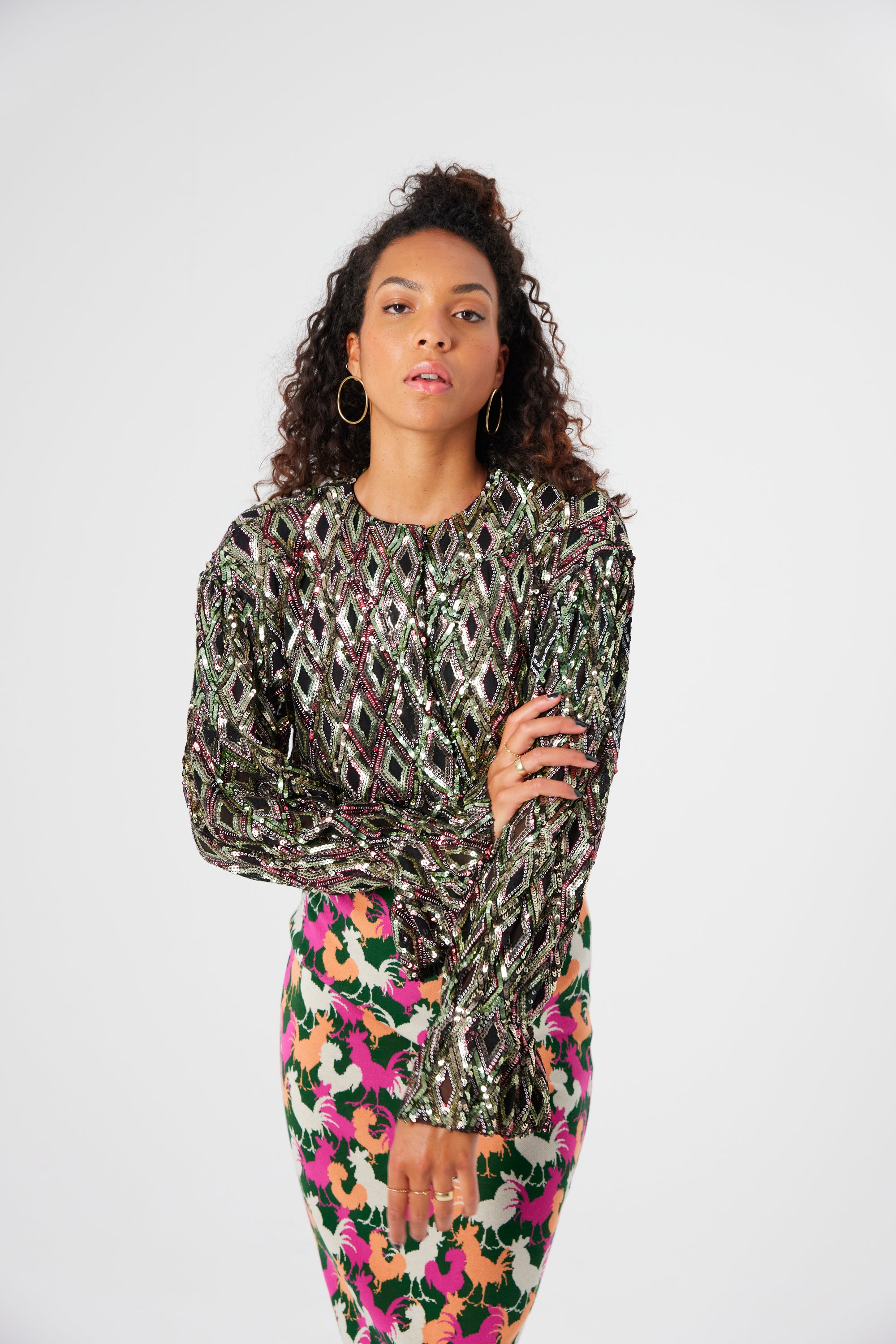 Trigalière shirt in Jazz sequin