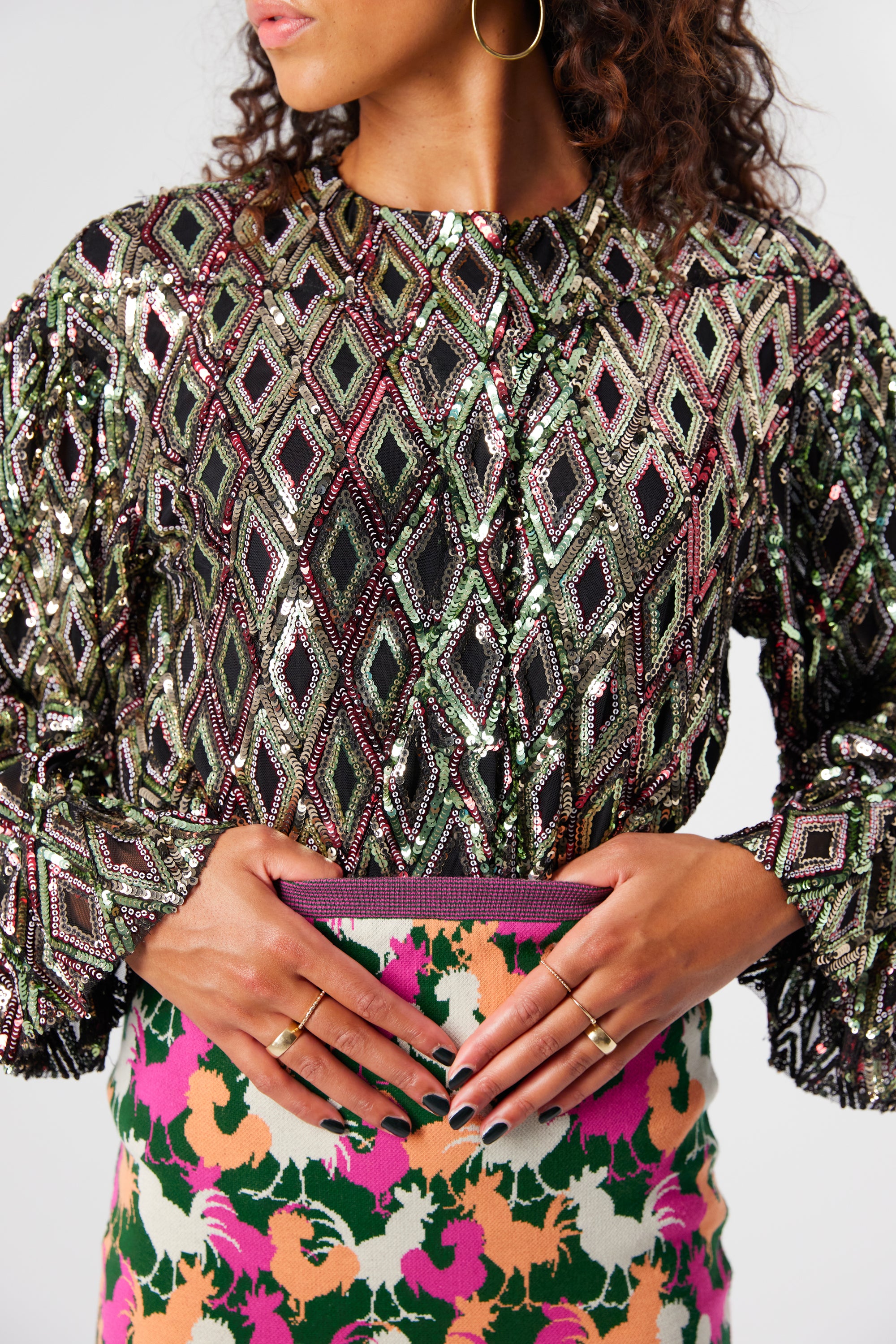 Trigalière shirt in Jazz sequin