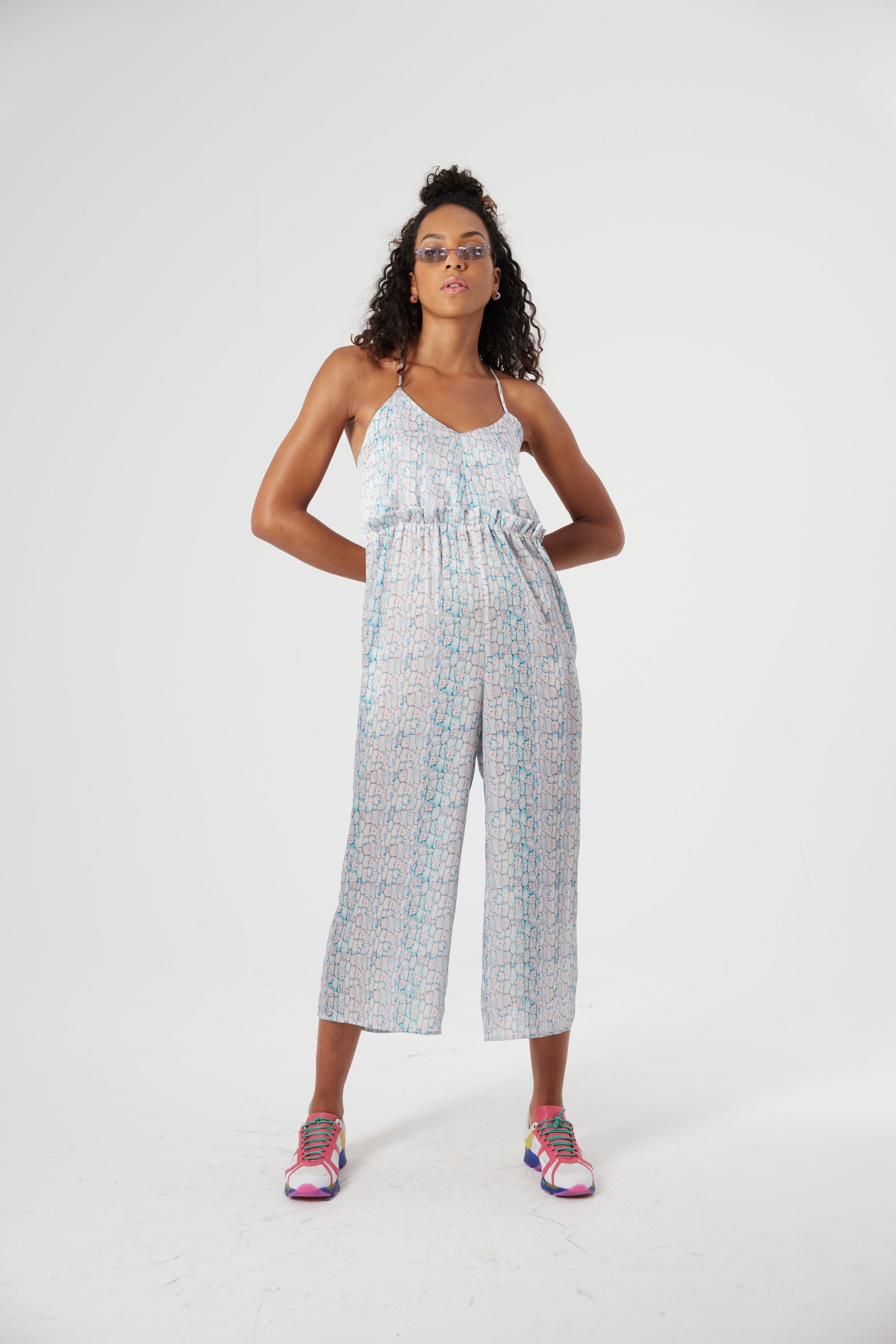 Lottie jumpsuit in Lagoon print