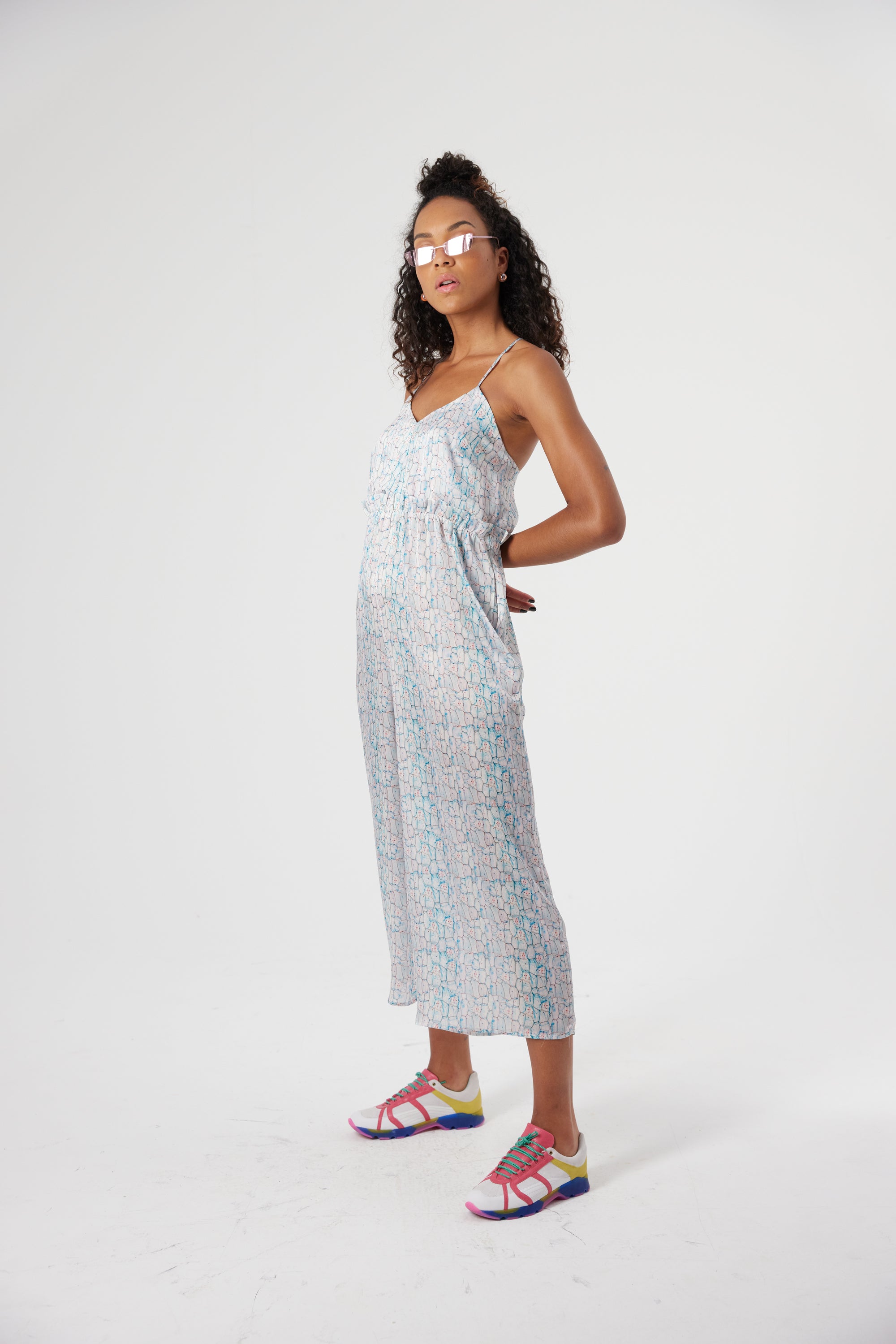 Lottie jumpsuit in Lagoon print