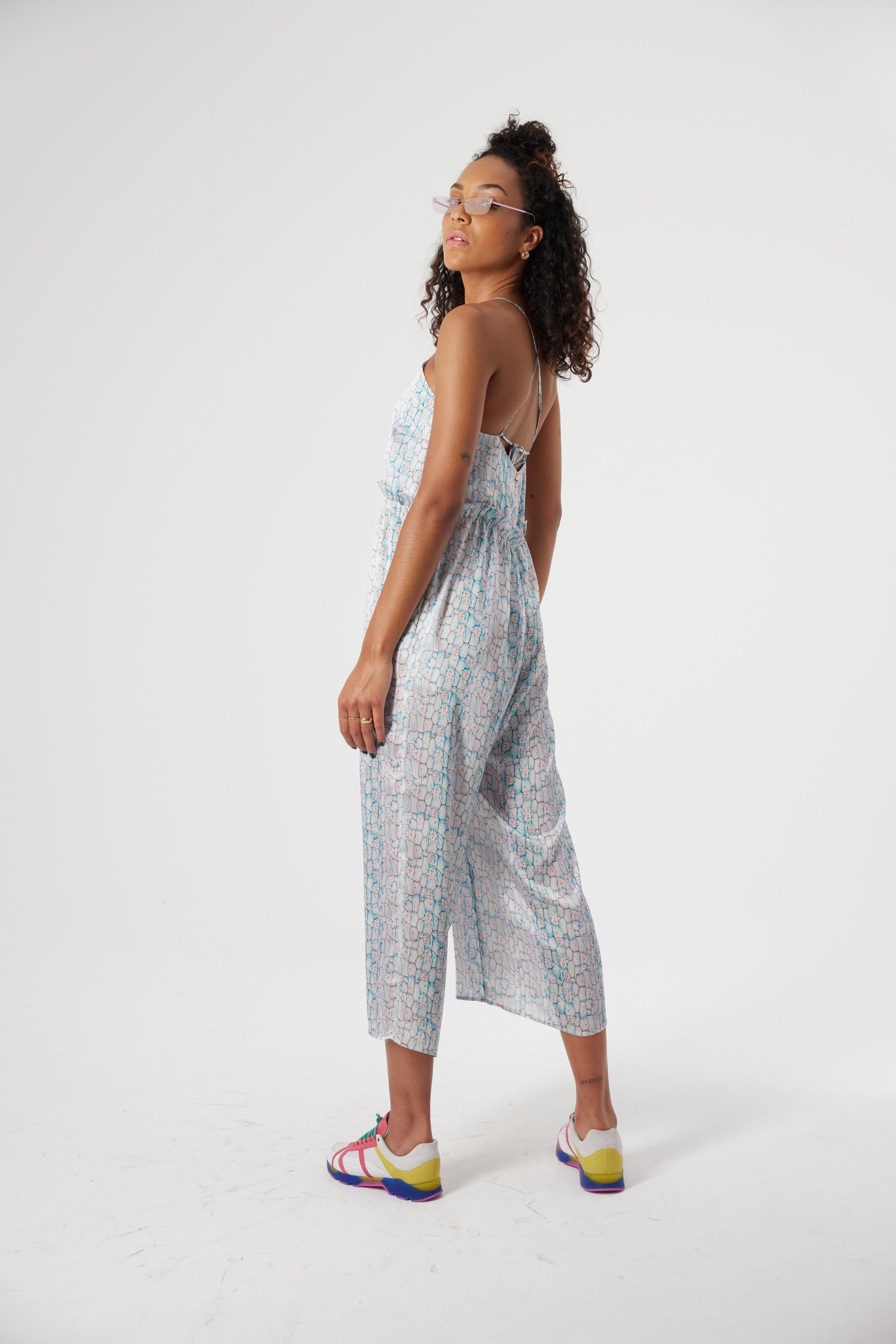 Lottie jumpsuit in Lagoon print