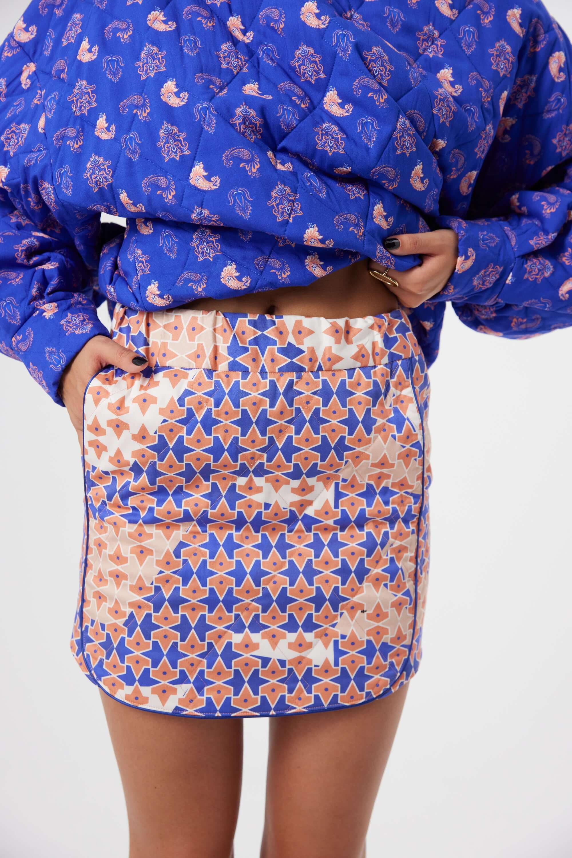 Nursery skirt in Mosaic print