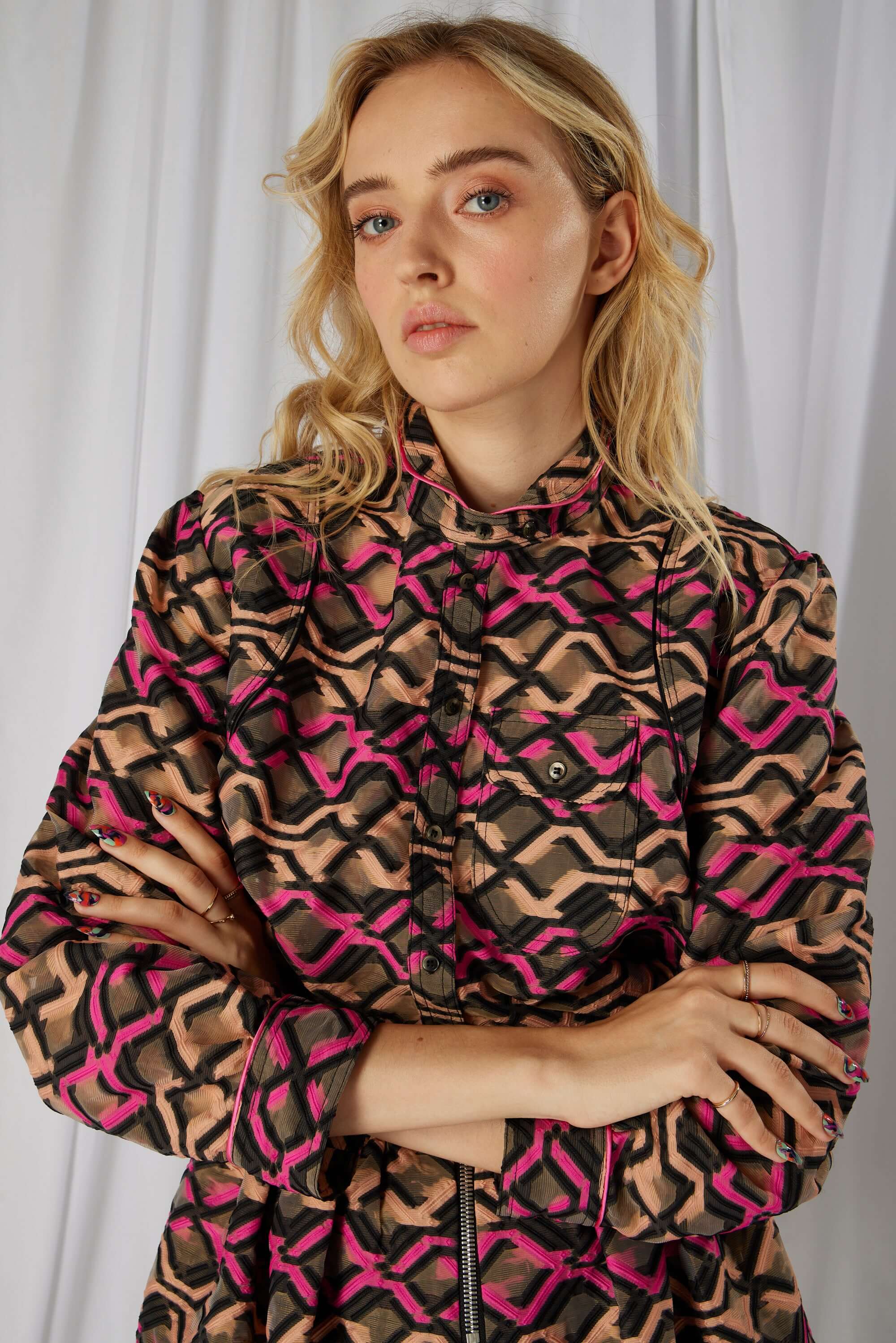 Tokyo shirt in Organza embroidery Matrix