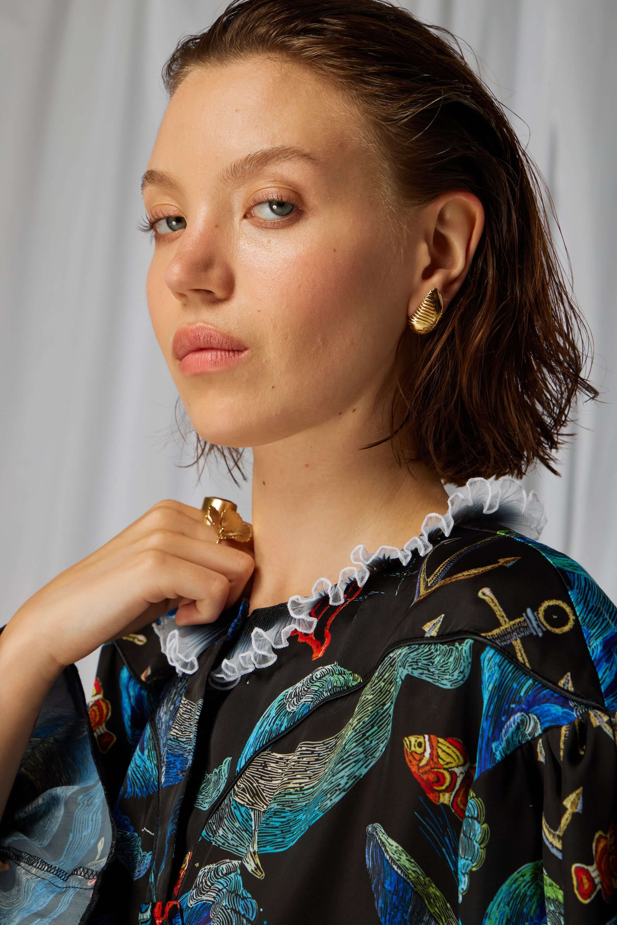 Trigalière shirt in Storm print