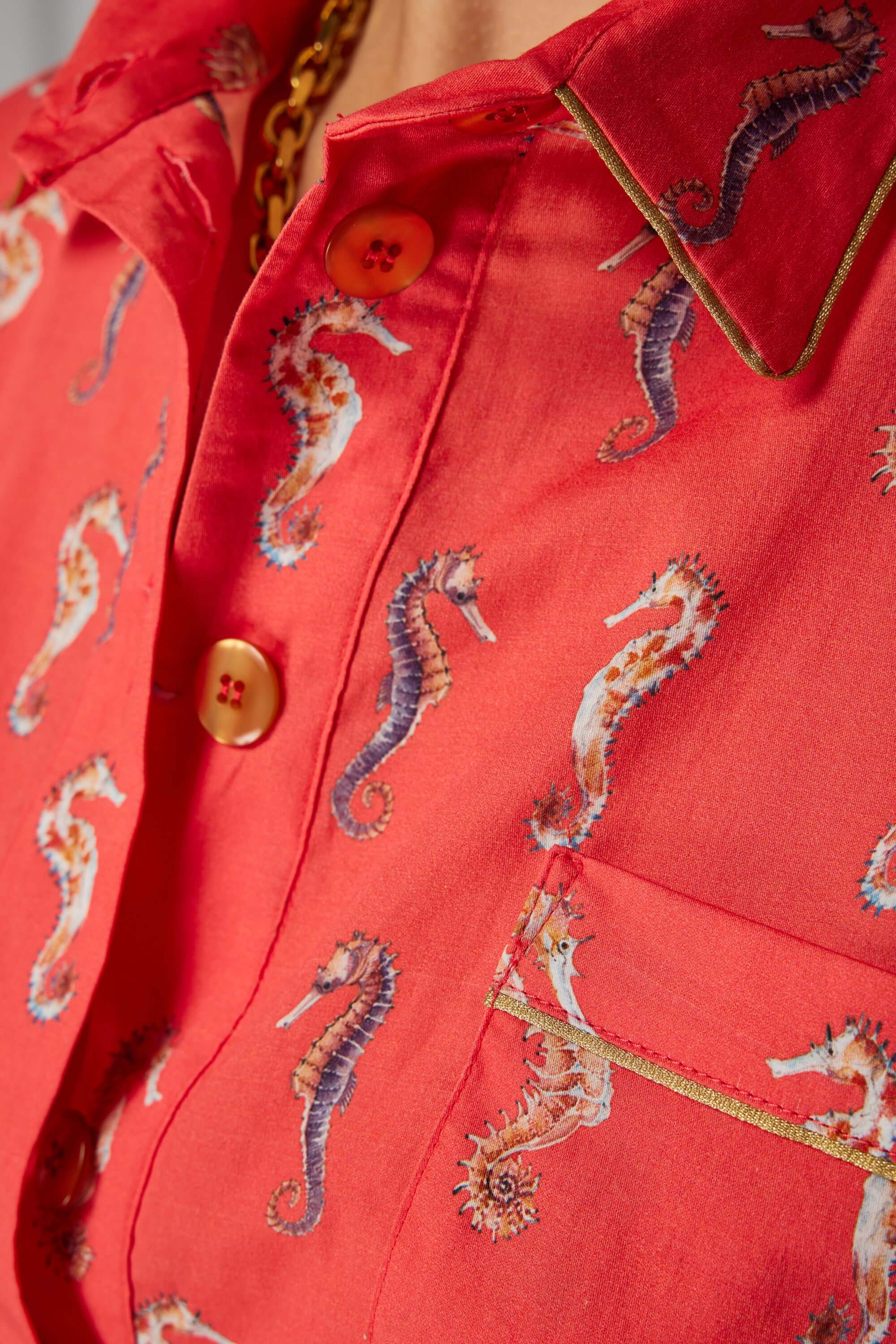 Astrée shirt in Gravure print