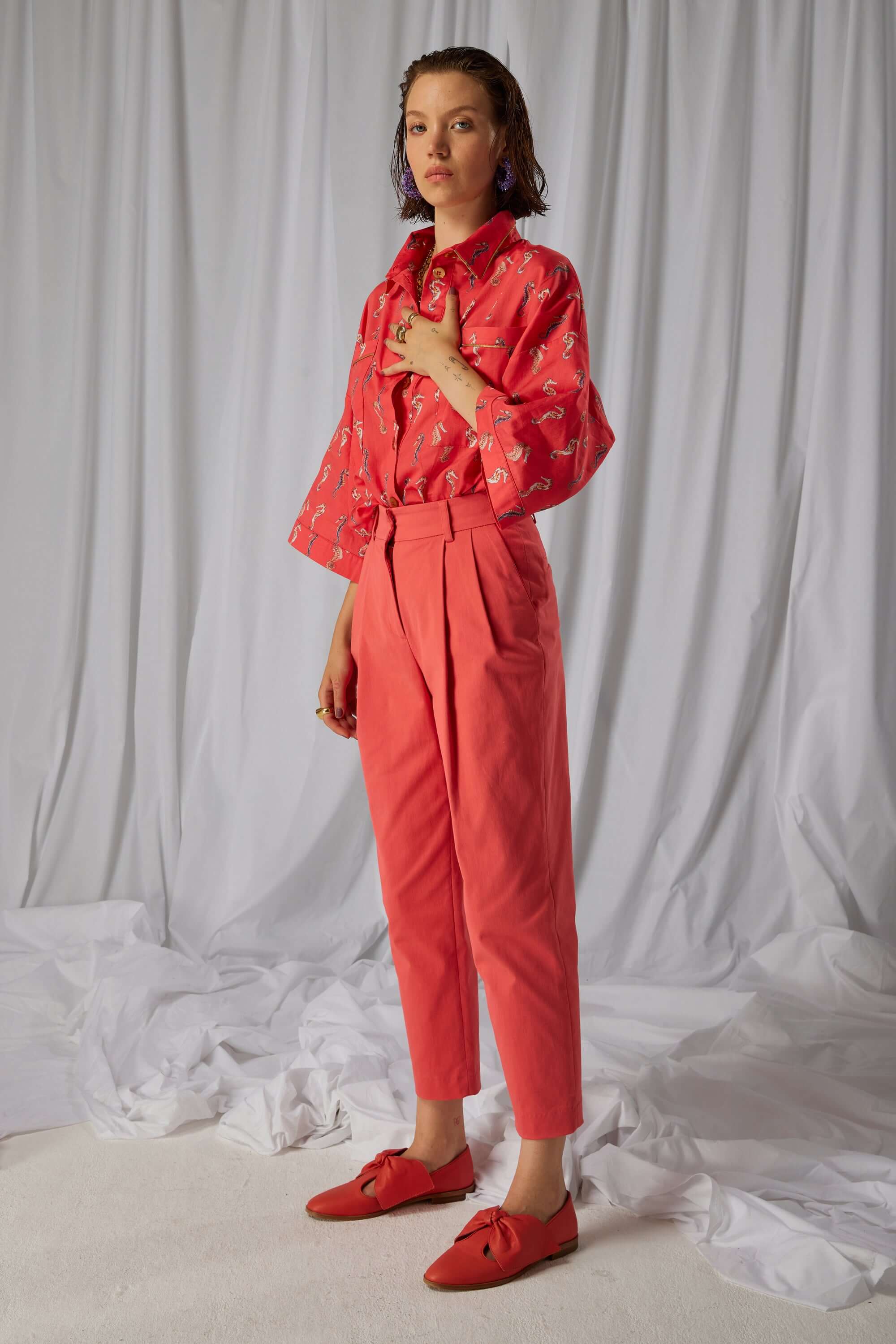 Astrée shirt in Gravure print