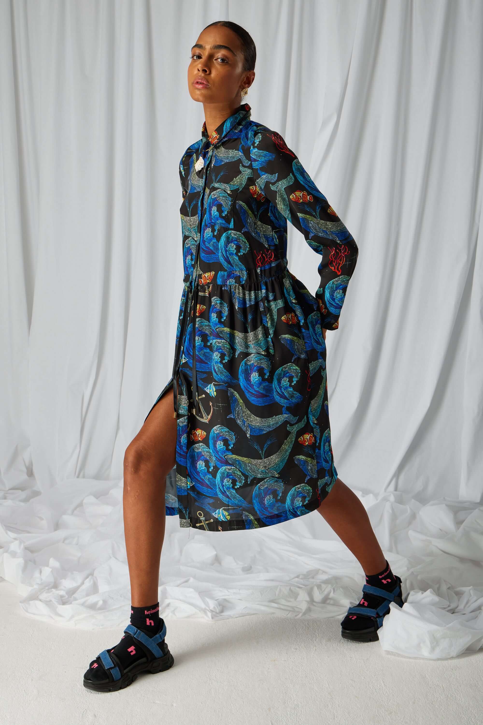 Edison dress in Storm print