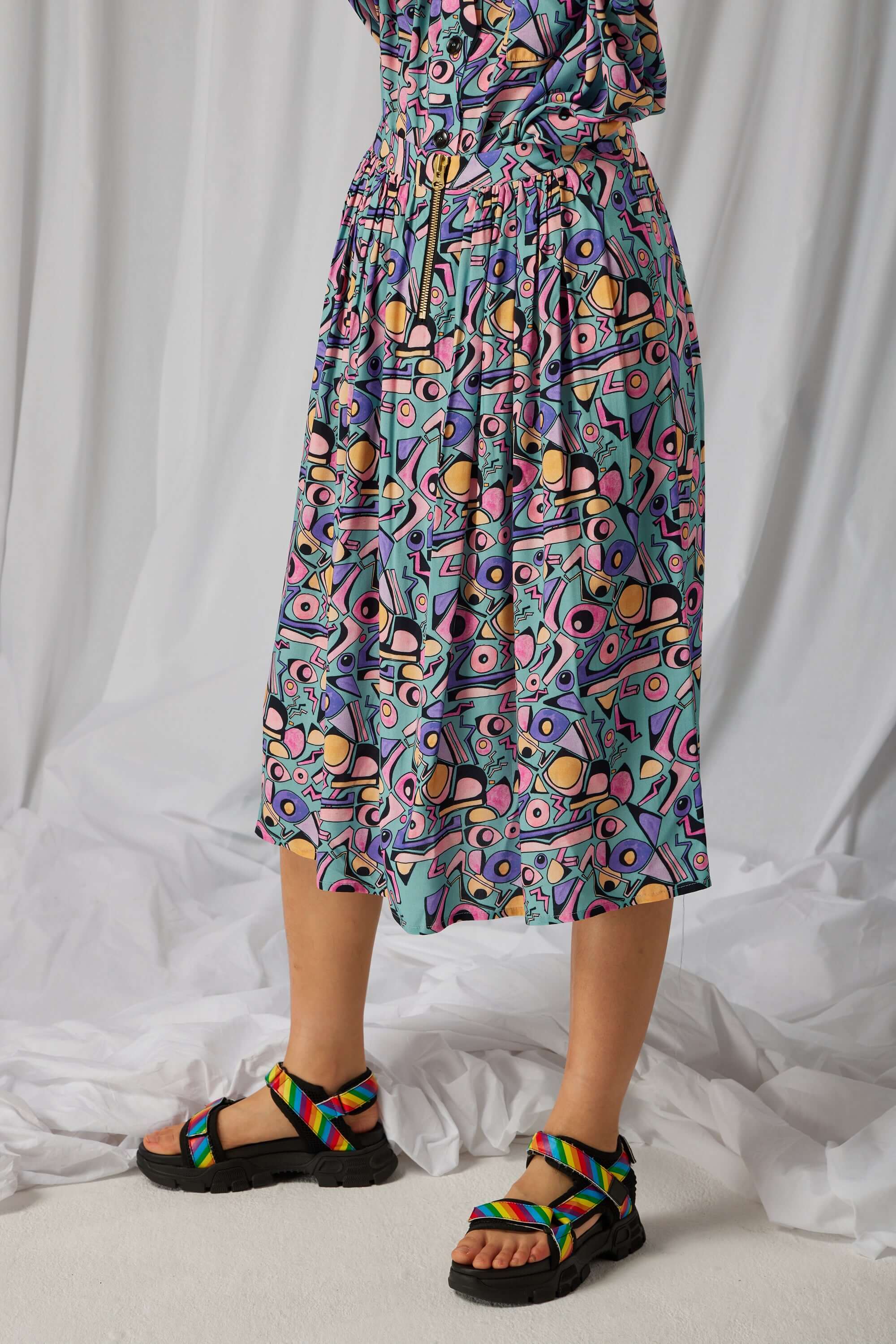Orso skirt in Miami Factory print