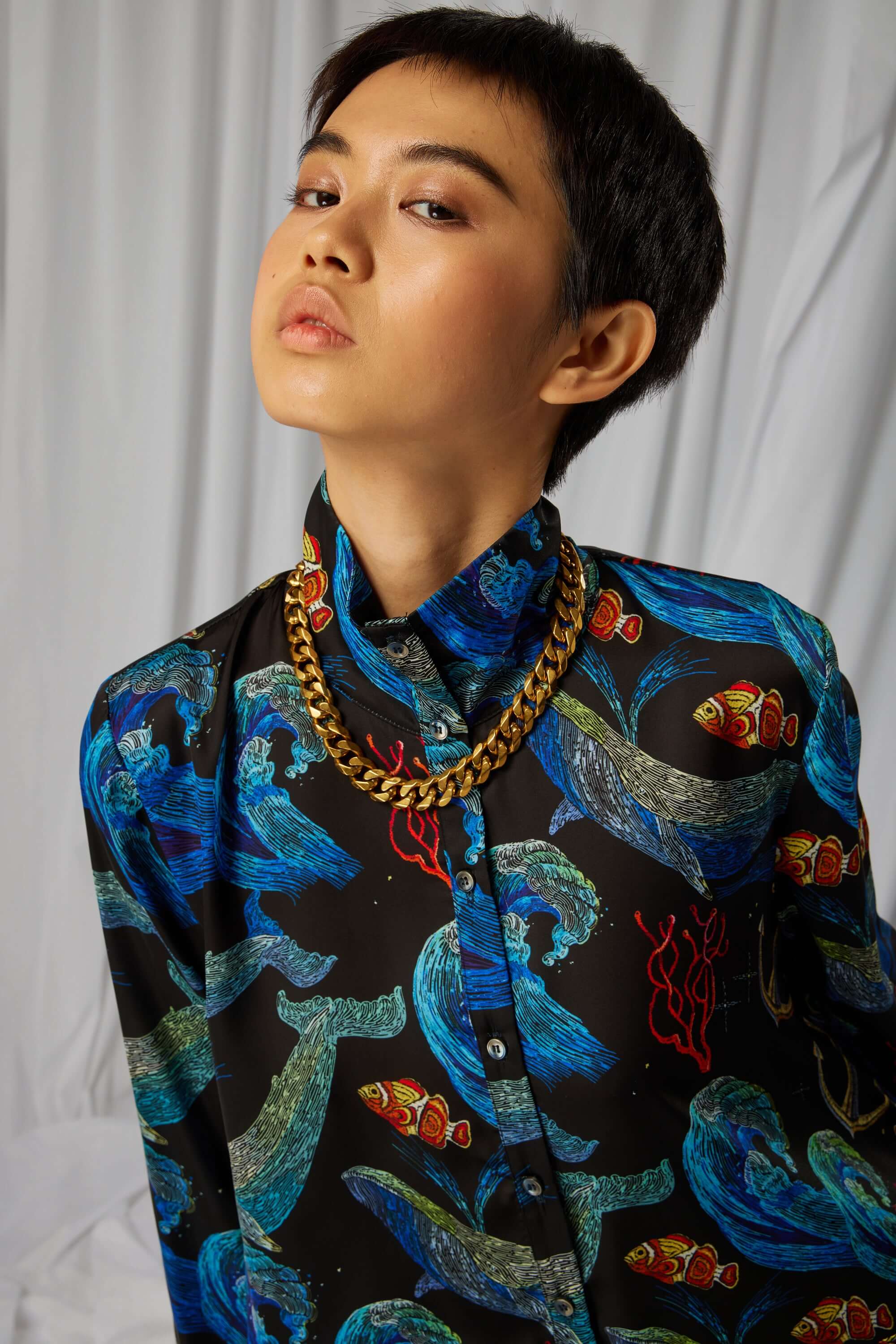 Java dress in Storm print