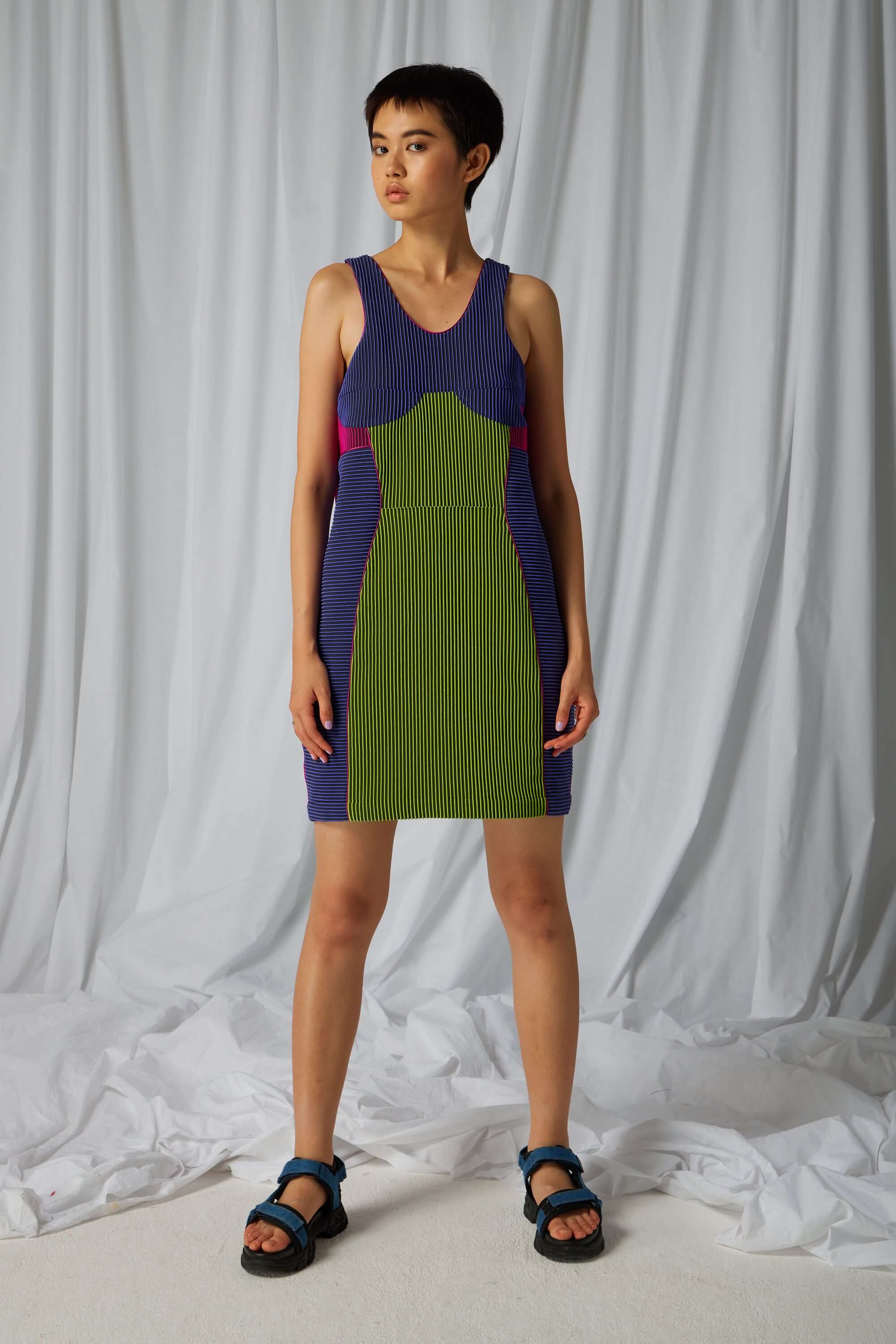 Nico dress in Oxide Ottoman