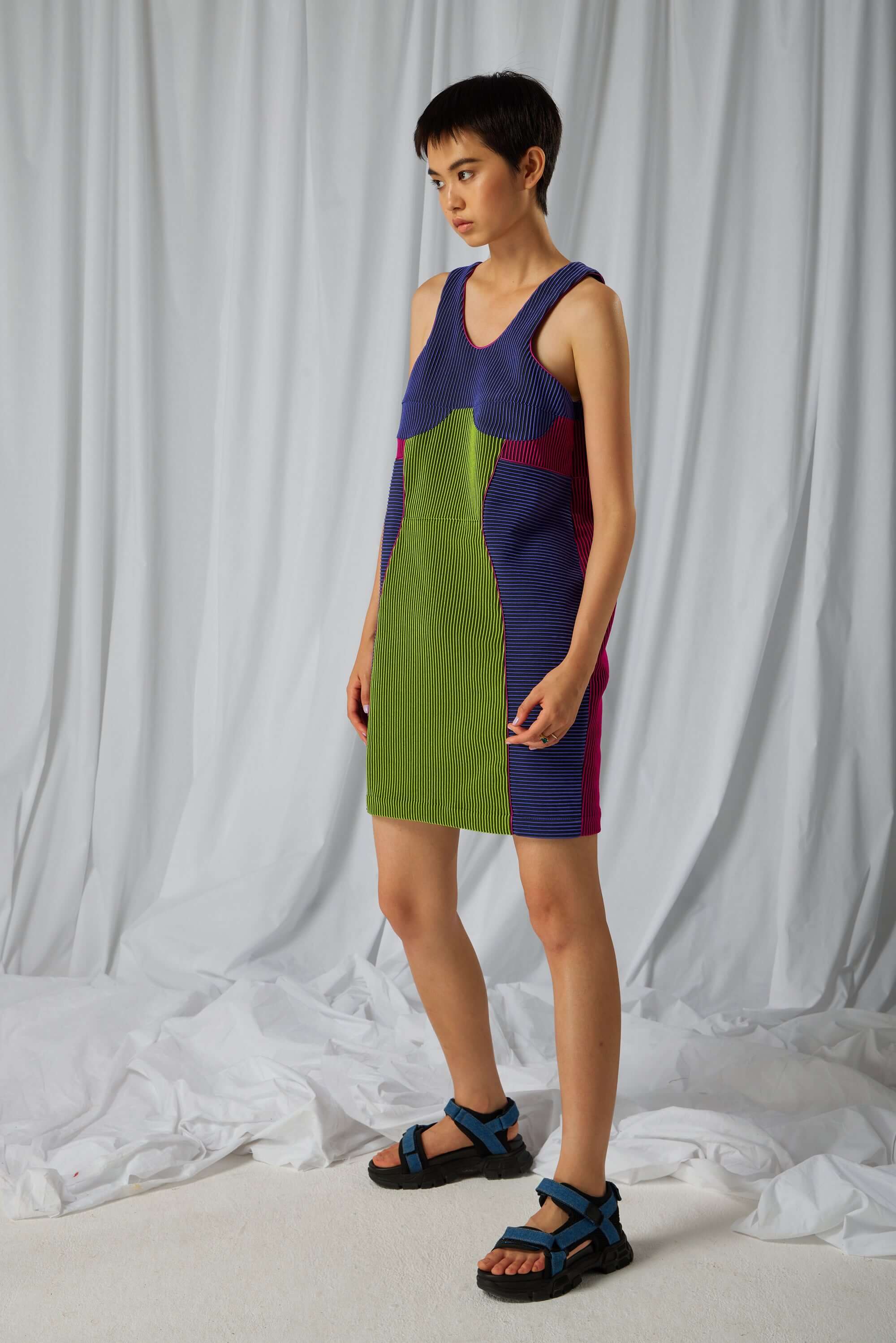Nico dress in Oxide Ottoman