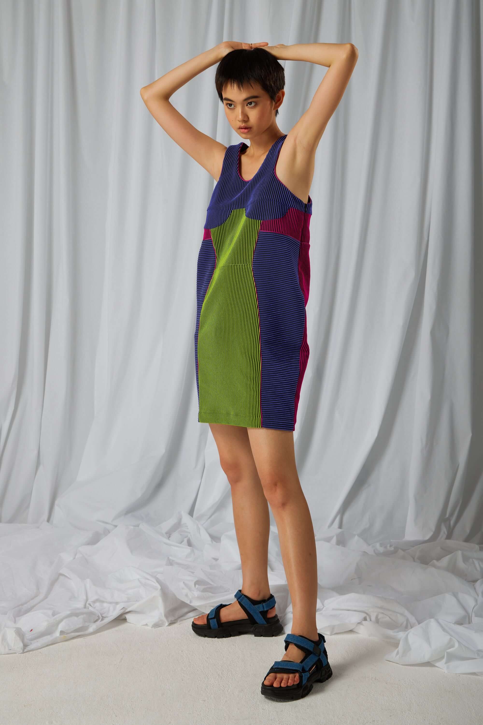 Nico dress in Oxide Ottoman