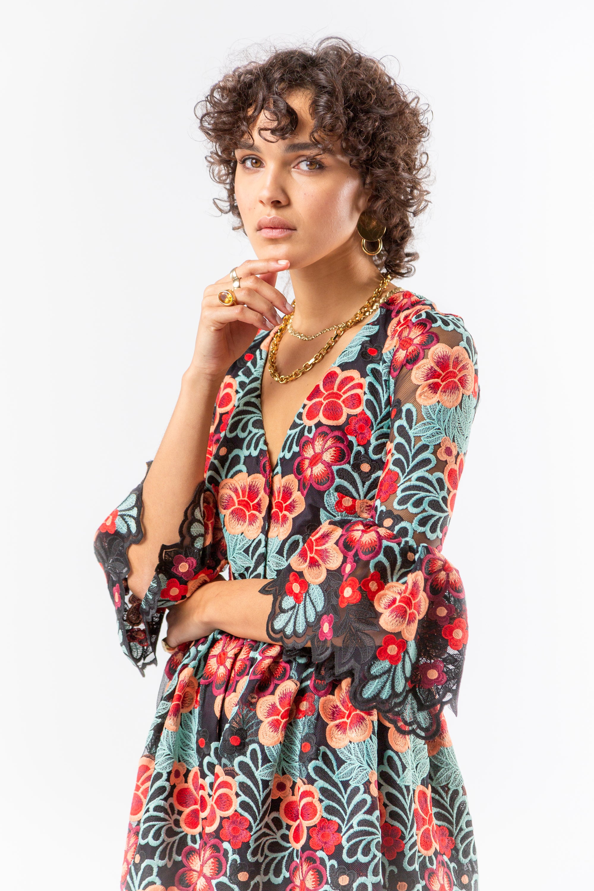 Goliath dress in flamboyant lace